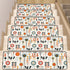 Scandinavian Flower Mid Mod Carpet Stair Treads Non Slip - Mid Century Modern Gal
