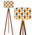 Mid Century Modern Scandinavian Flower, Orange Blue, Retro Tripod Floor Lamp - Mid Century Modern Gal