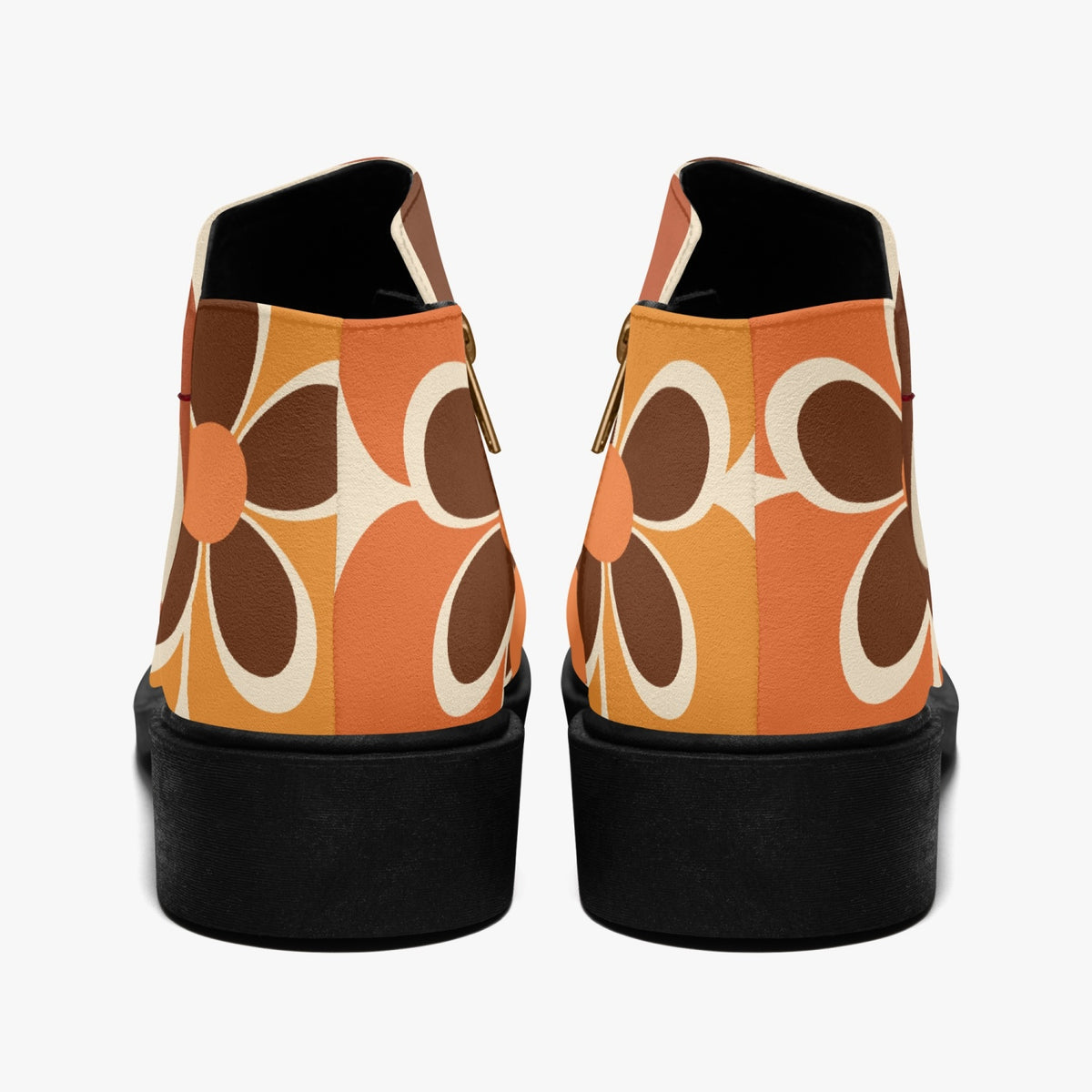 1960s Flower Hippie Ankle Shoe Boots - Mid Century Modern Gal