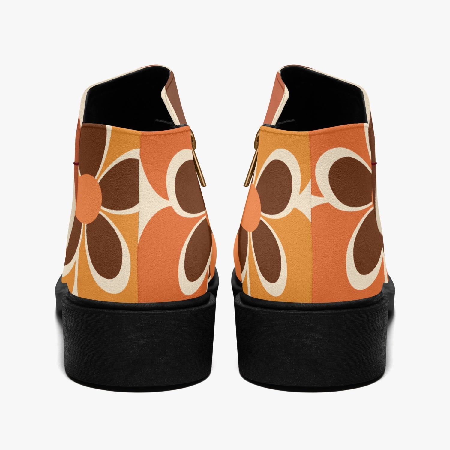 1960s Flower Hippie Ankle Shoe Boots - Mid Century Modern Gal