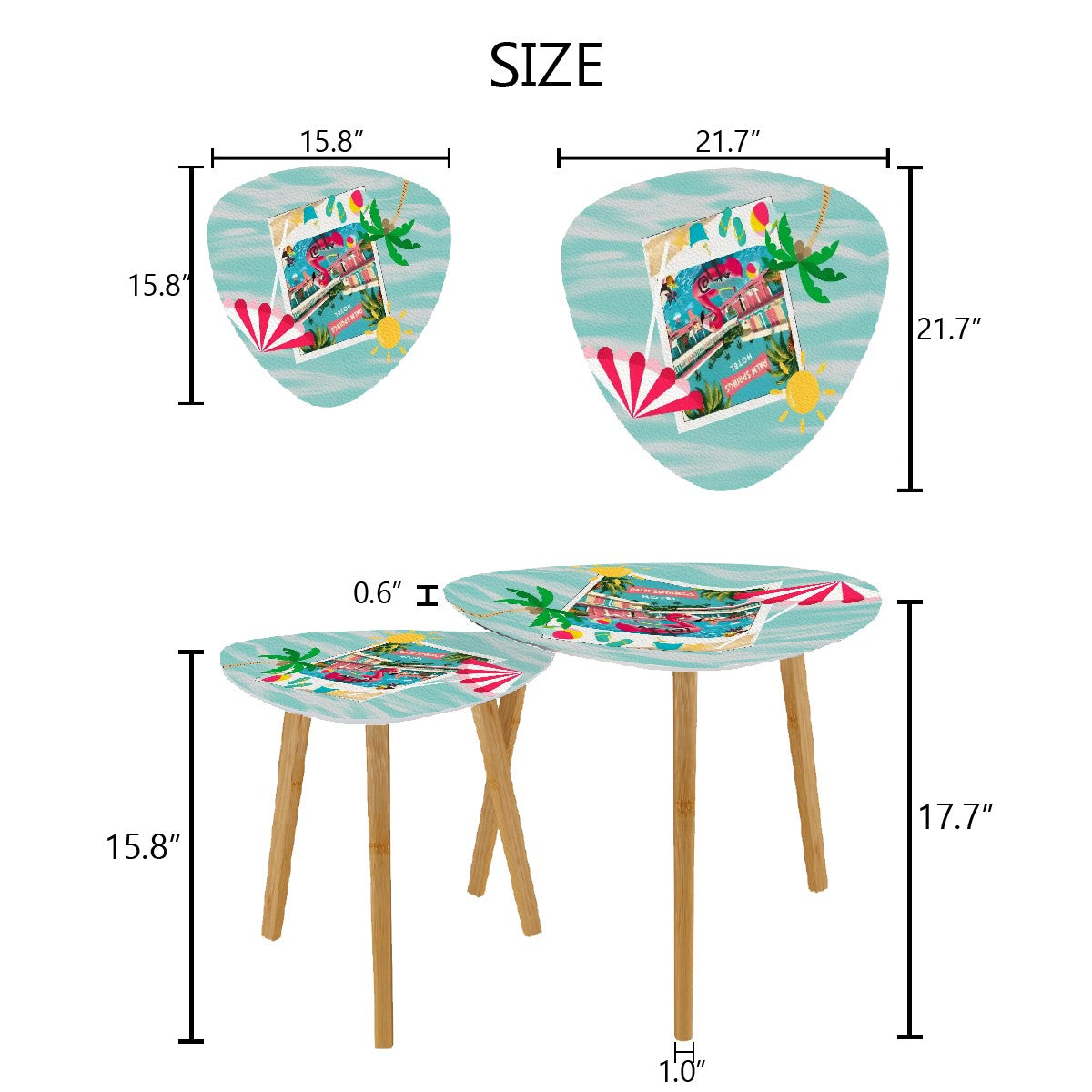 Hotel California Palm Springs Kitschy Flamingo, Atomic Cats Mid Century Modern Nesting Tables - Mid Century Modern Gal