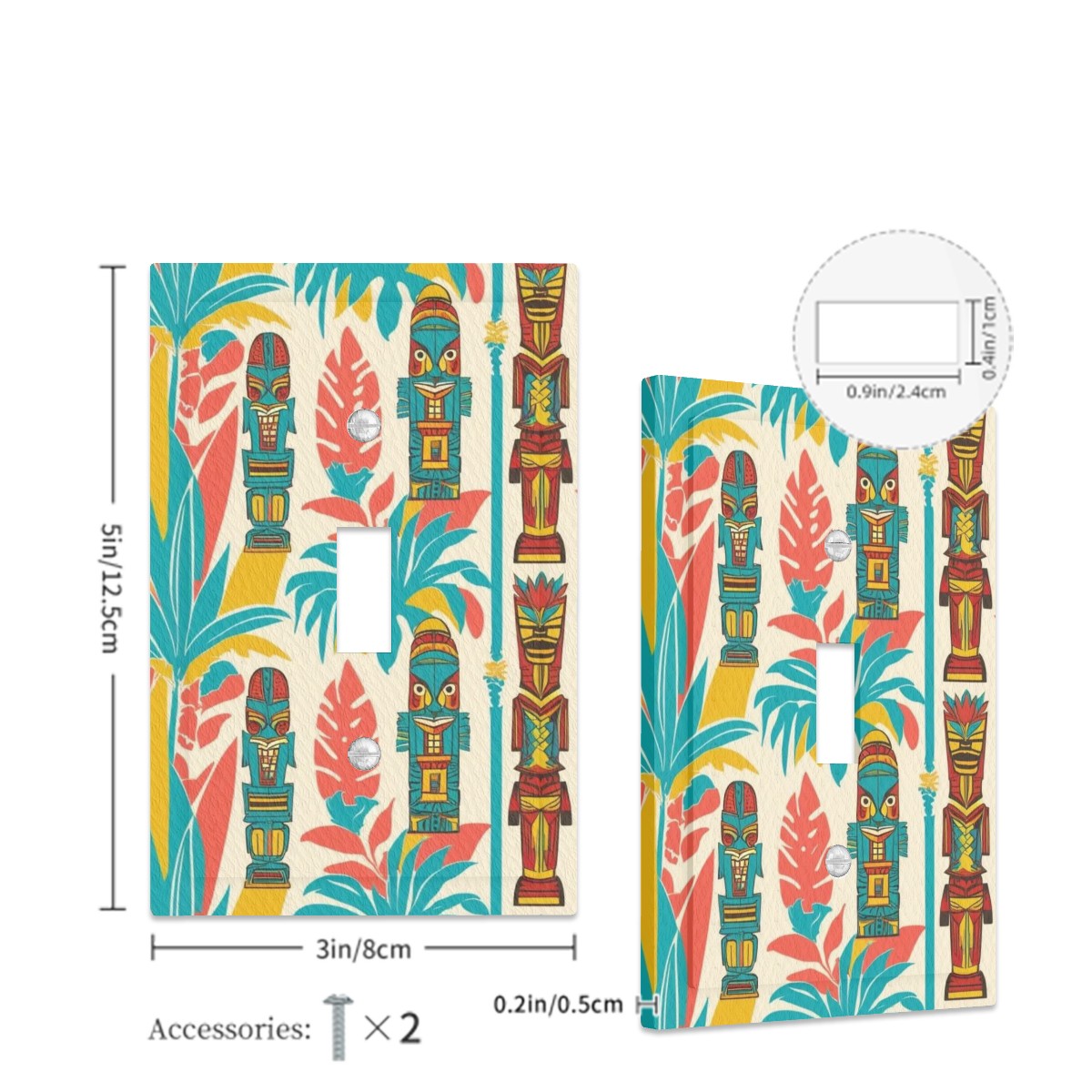 Mid Mod Tiki Faux Leather Texture Switch Cover 1-Gang 1 Toggle - Mid Century Modern Gal