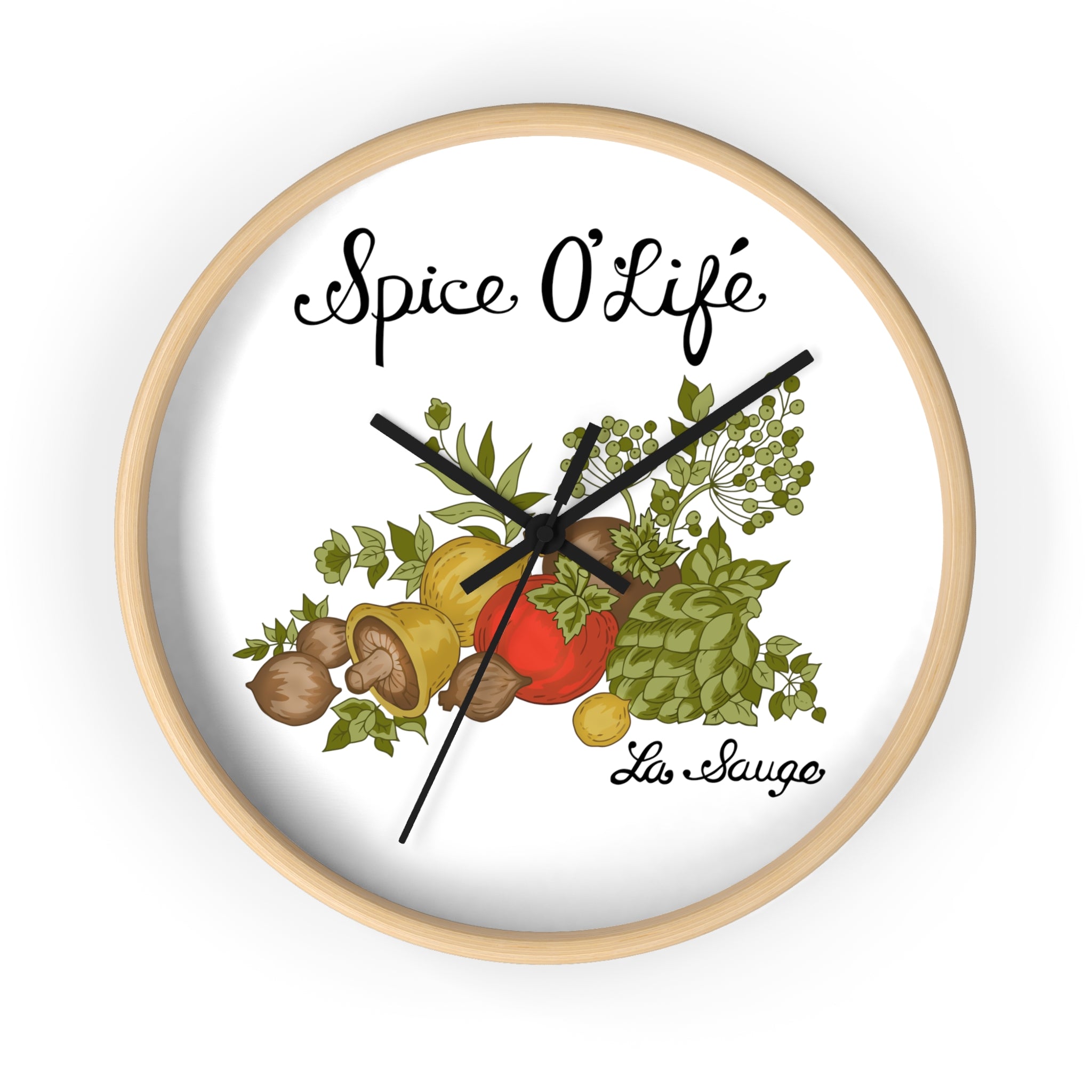 70s Spice Of Life Corningware Inspired Kitschy Mod Retro Wall Clock - Mid Century Modern Gal
