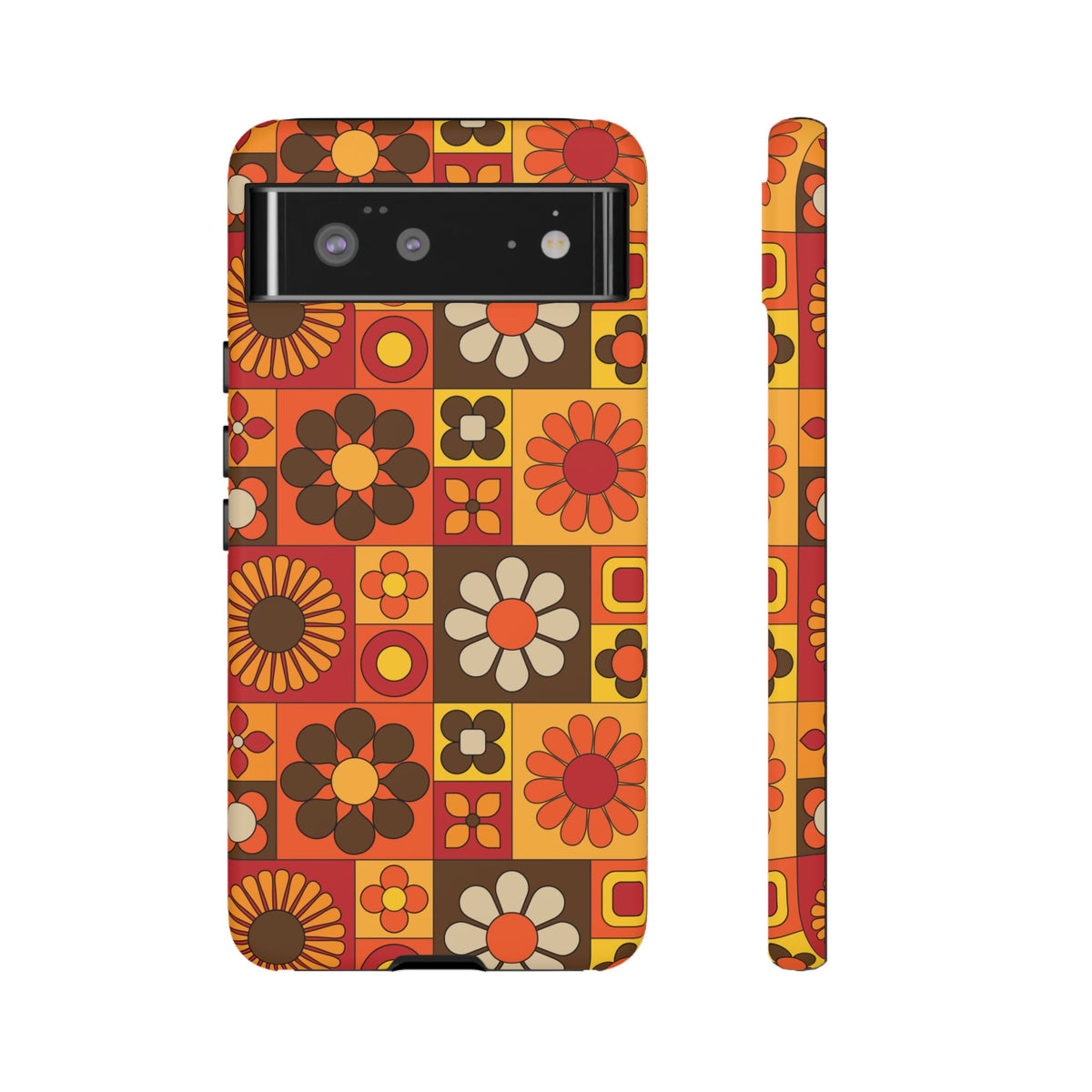 Retro 70s Mid Mod Floral Phone Case | Tough Cases for Flower Lovers