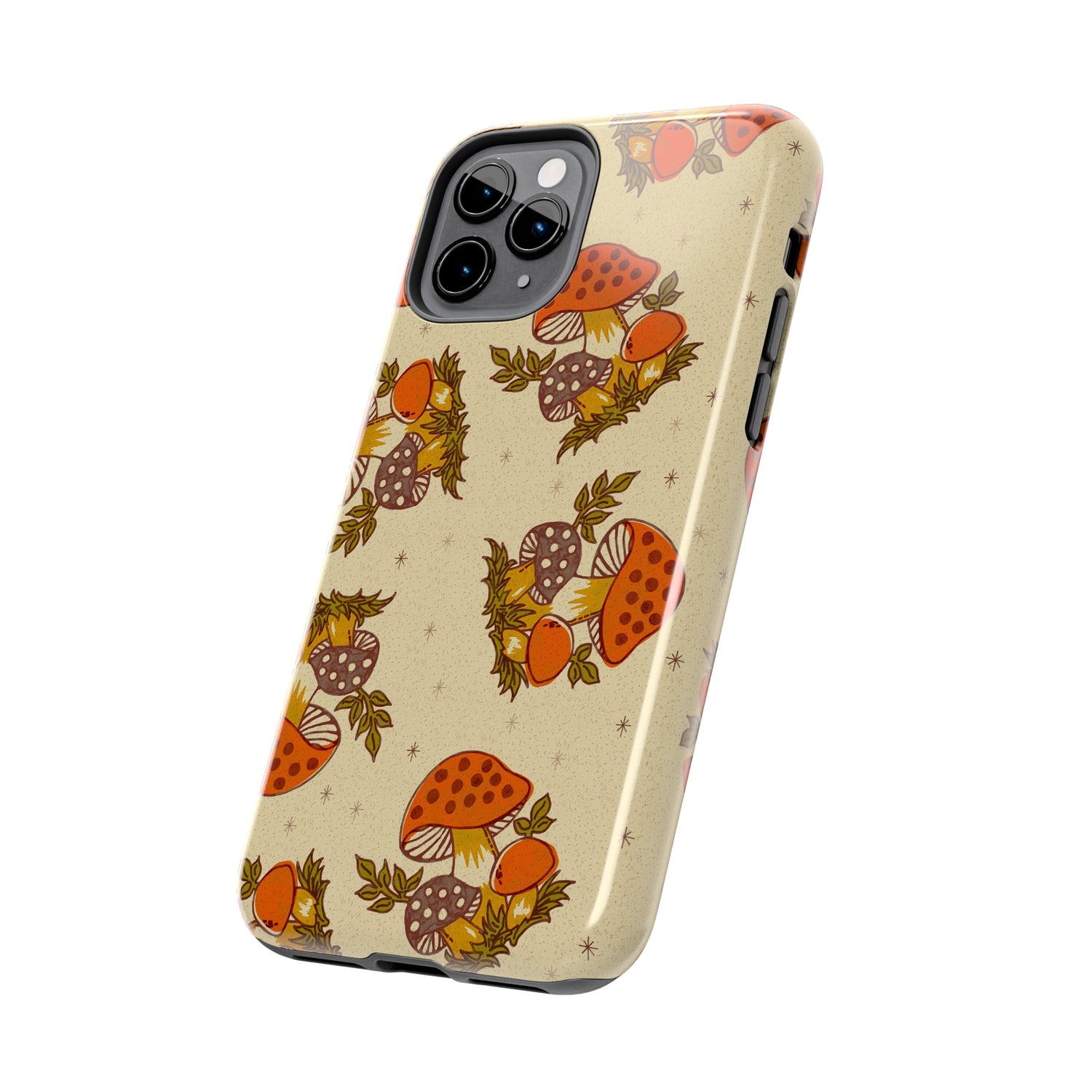 70s Merry Mushroom Groovy Retro Smart Phone Tough Phone Cases - Mid Century Modern Gal
