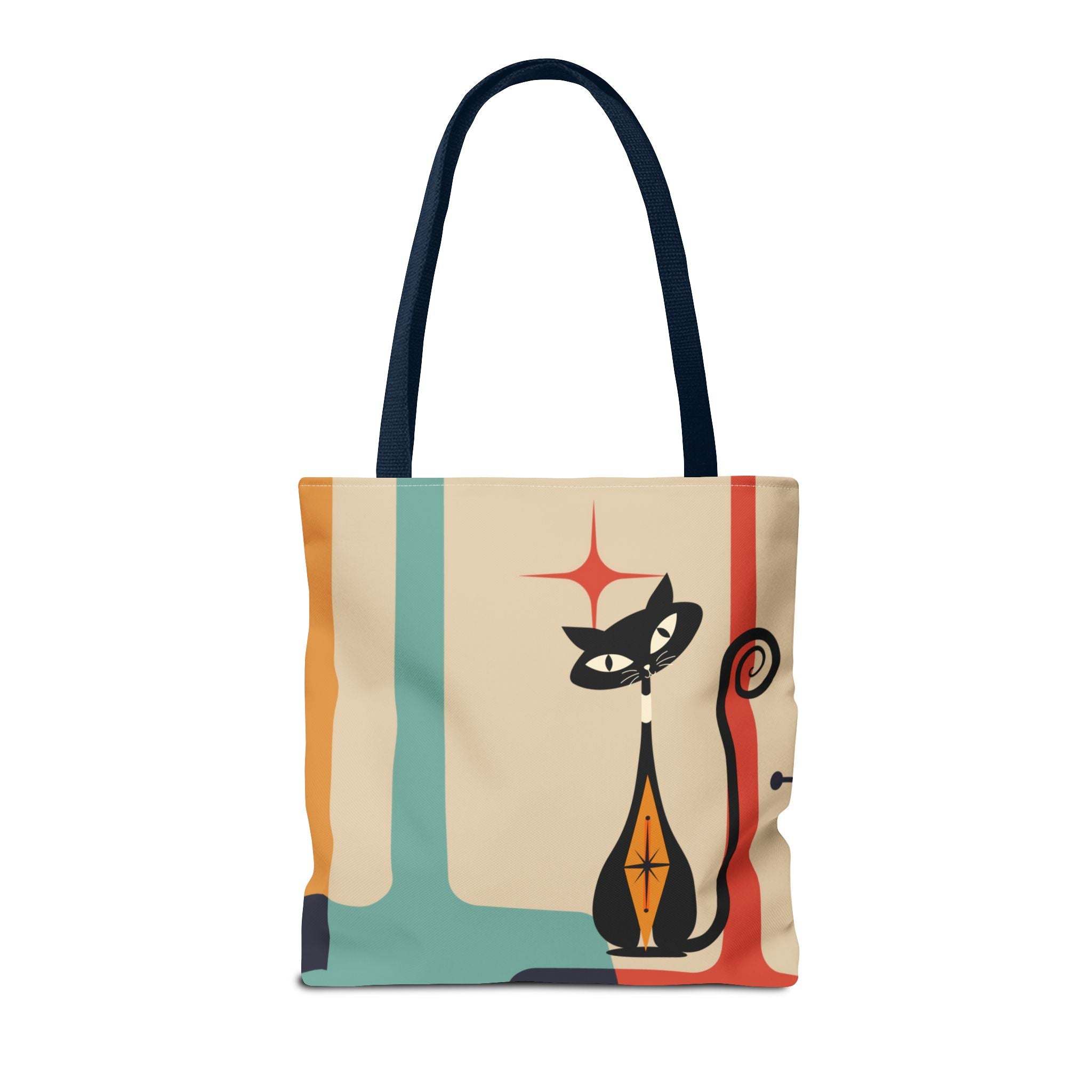 Atomic Cat Mid Century Mod Tote Bag