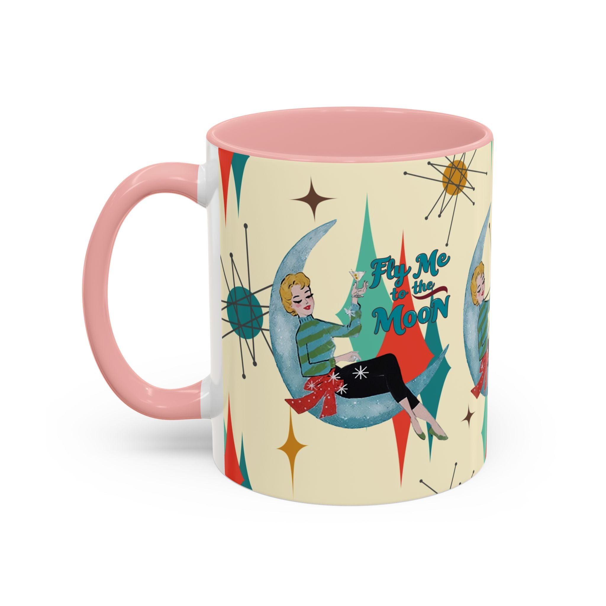 Mid Century Modern Retro Christmas Mug, &