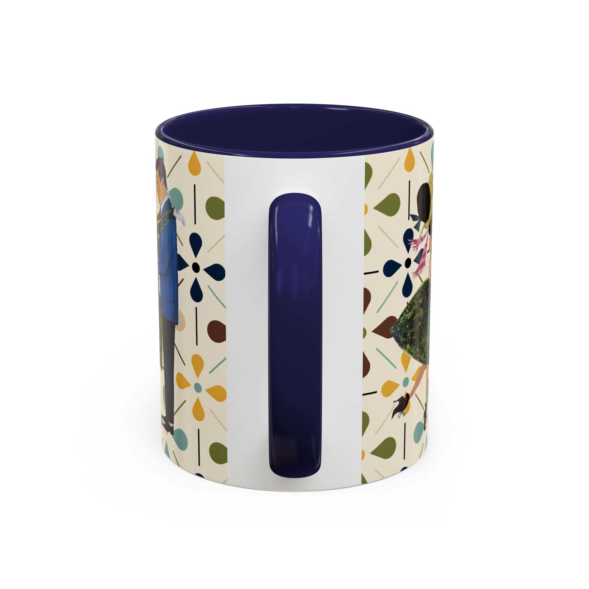 Mid Century Modern 50s Christmas Scandi Flower Kitschy Mug - Mid Century Modern Gal