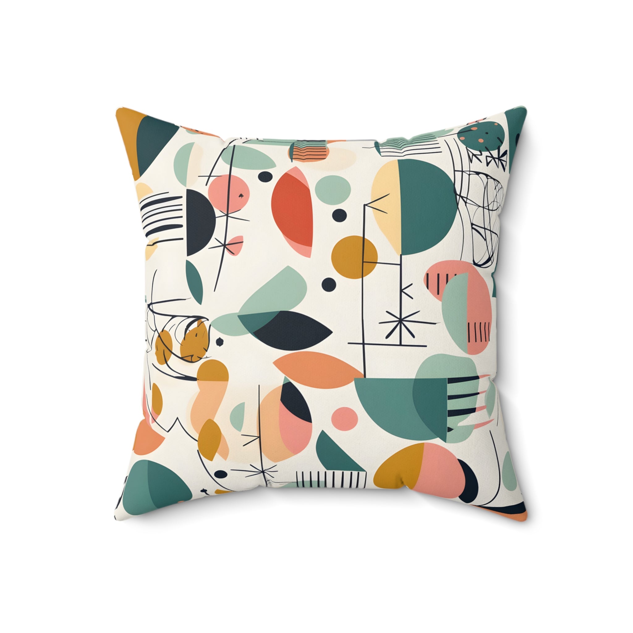 Mid Century Modern Scandinavian Designed Minimalist Mod Retro Pillow And Insert - Mid Century Modern Gal