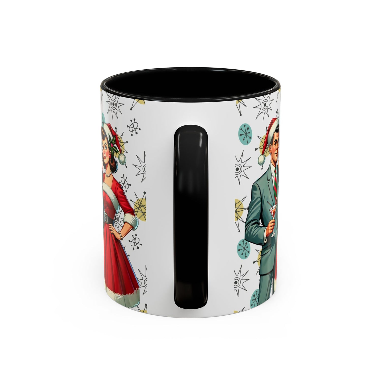 Mid Century Modern Atomic 50s Christmas Franciscan Starburst Pattern Mug - Mid Century Modern Gal