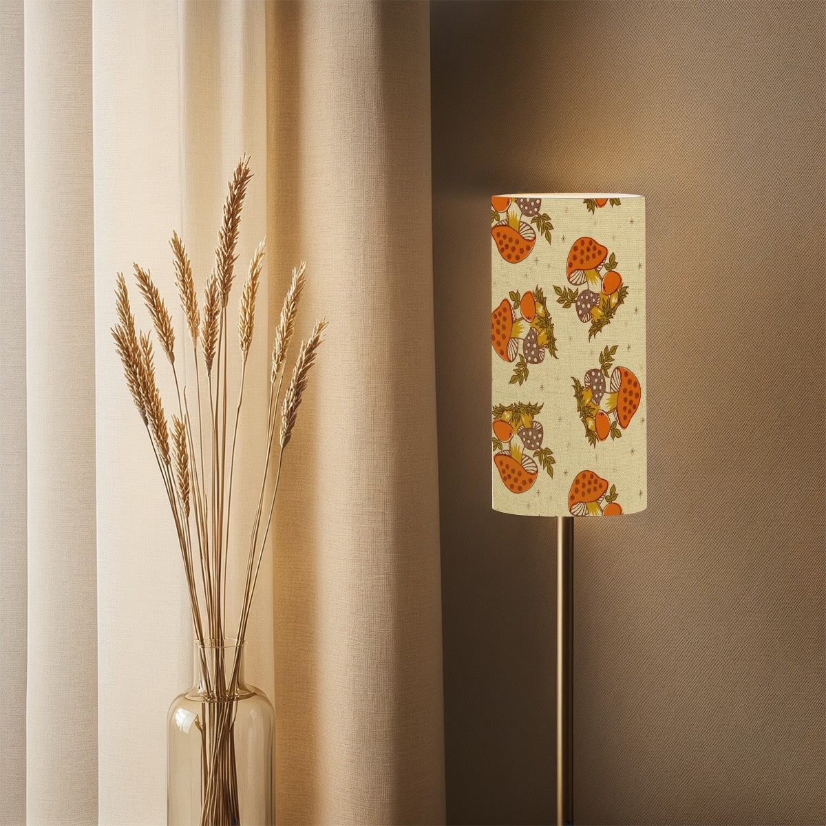 Merry Mushroom Groovy 70s Lamp Shade ONLY For Slim Floor Lamp - Mid Century Modern Gal