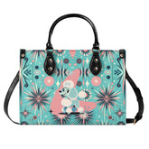50s Poodle Mid Century Modern Atomic Starbursts Aqua, Pink Handbag/Shoulder Bag Mid Century Modern Gal