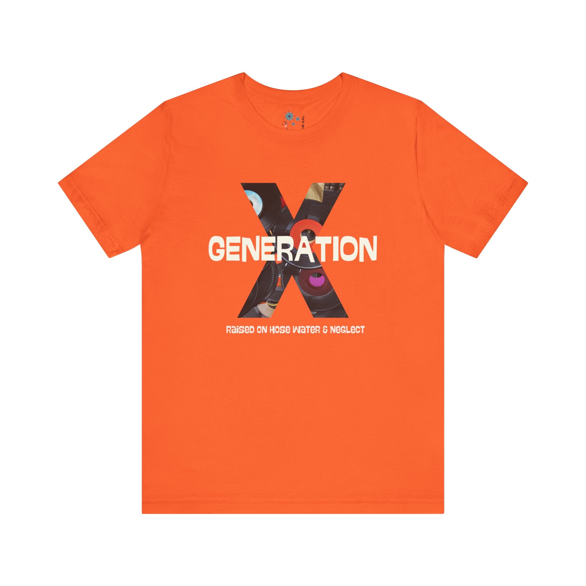 Generation X Retro Tee, Raised On Hose Water And Neglect Unisex Jersey Short Sleeve Tee - Mid Century Modern Gal