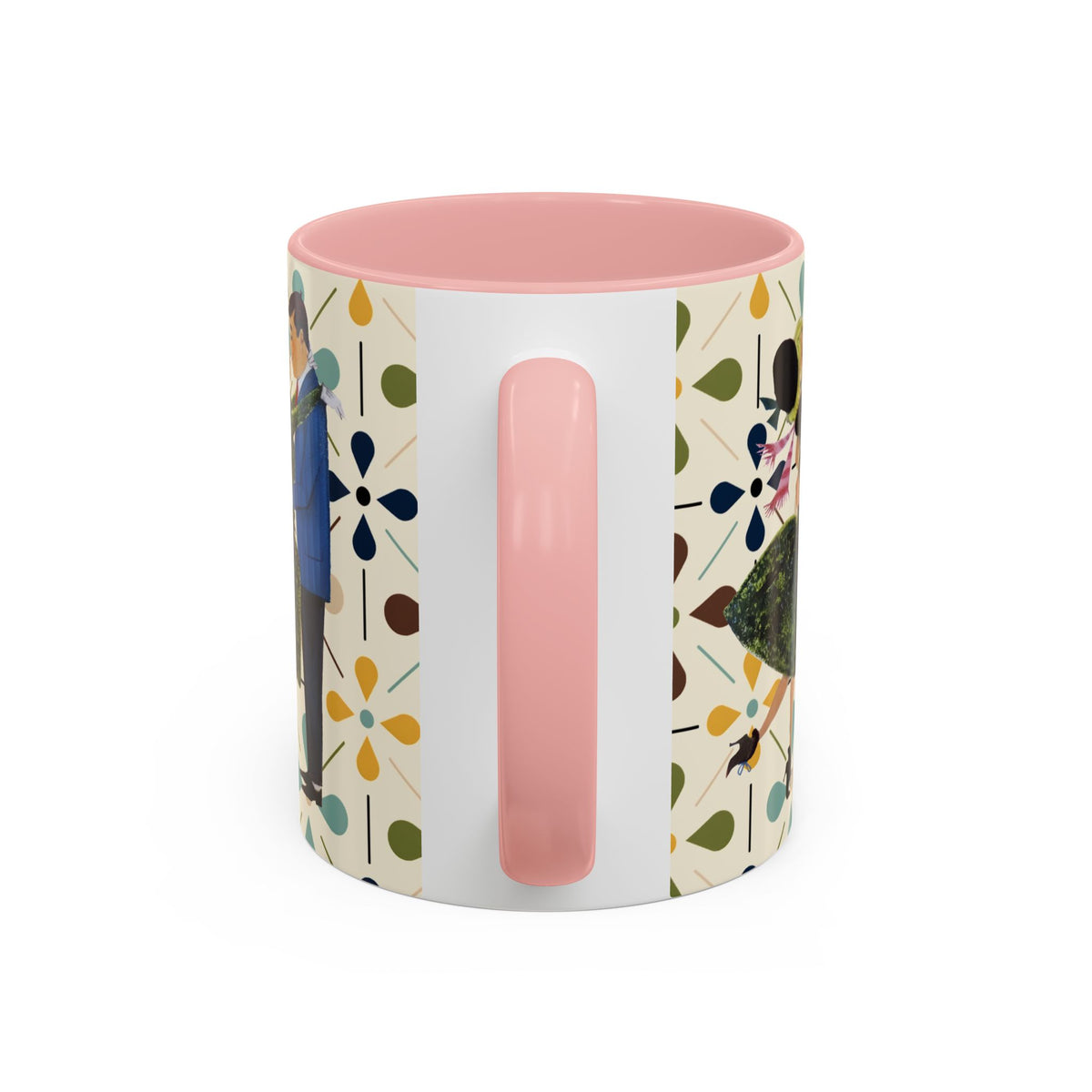 Mid Century Modern 50s Christmas Scandi Flower Kitschy Mug - Mid Century Modern Gal