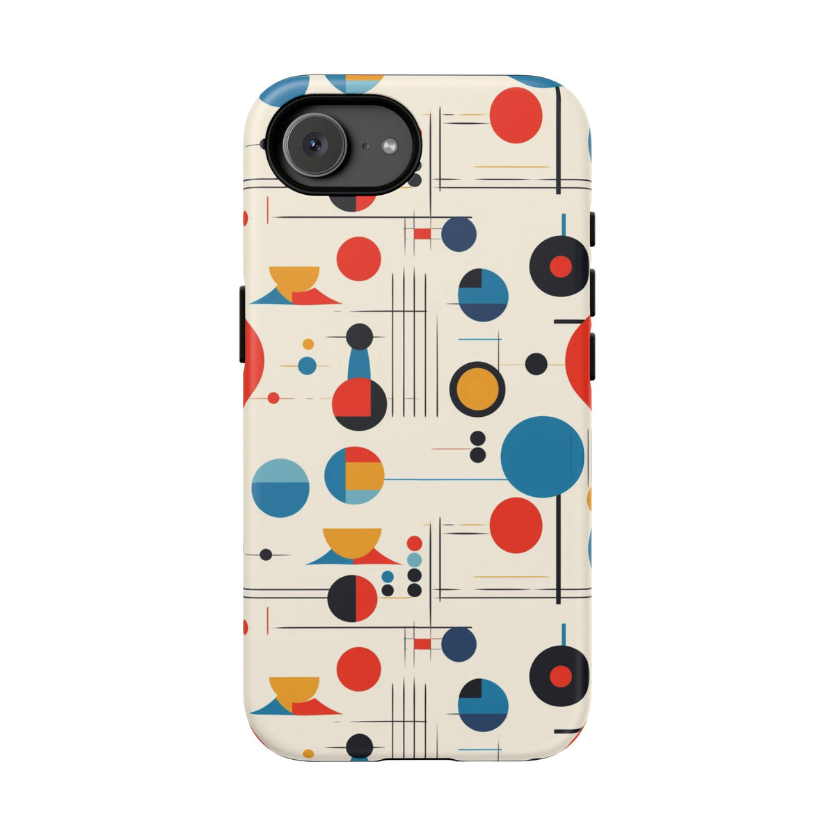 Mid Mod Bauhaus Designed iPhone, Samsung, Pixel Retro Phone Tough Cases