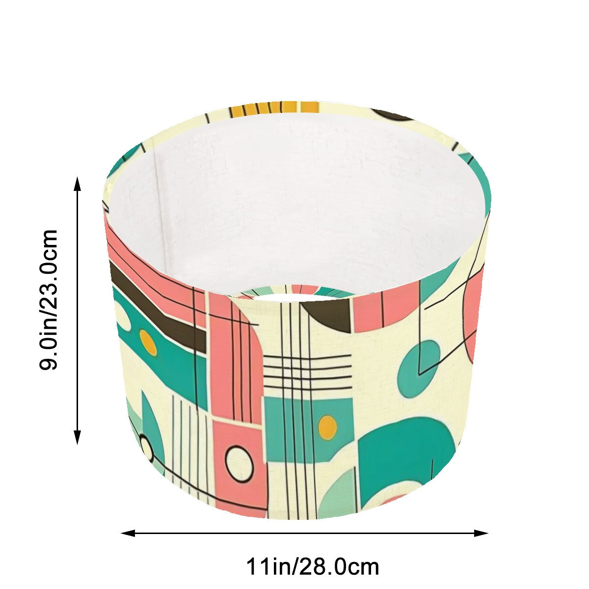 Mid Century Modern Bauhaus Designed Pink, Teal Yellow Lamp Shade ONLY - Mid Century Modern Gal