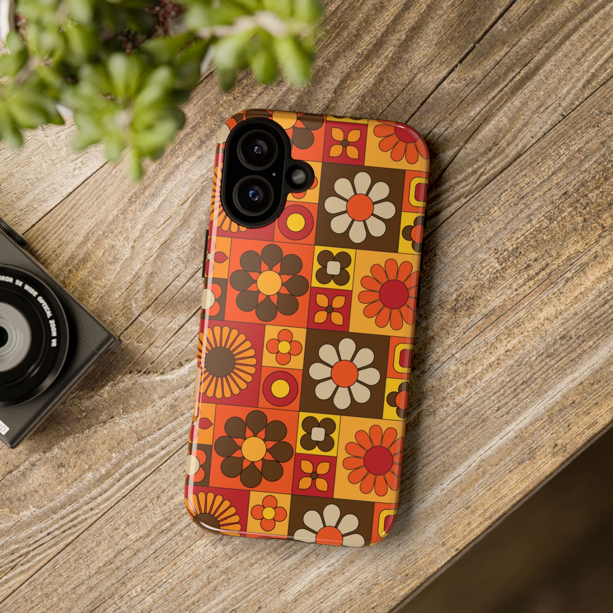 Retro 70s Mid Mod Floral Phone Case | Tough Cases for Flower Lovers