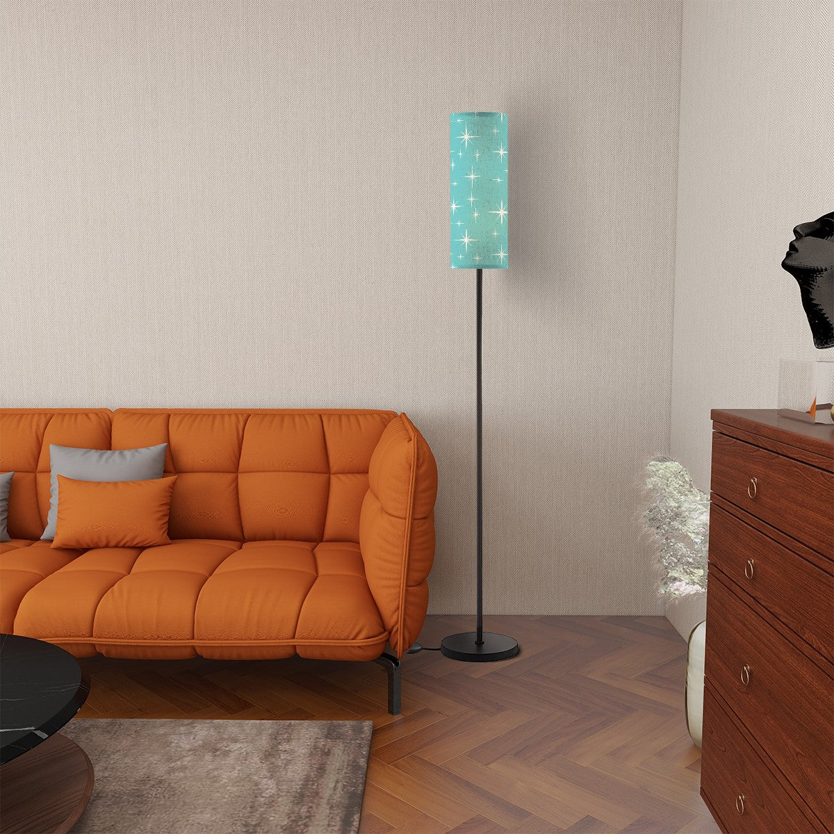 Atomic Starbust Mid Century Modern Slim Shade Moder Floor Light - Mid Century Modern Gal