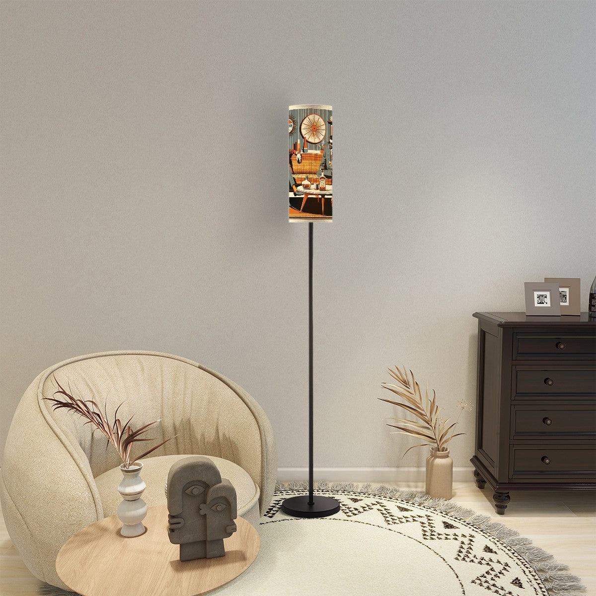 Gentlemans Bourbon Tasting Mid Mod Floor Lamp - Mid Century Modern Gal