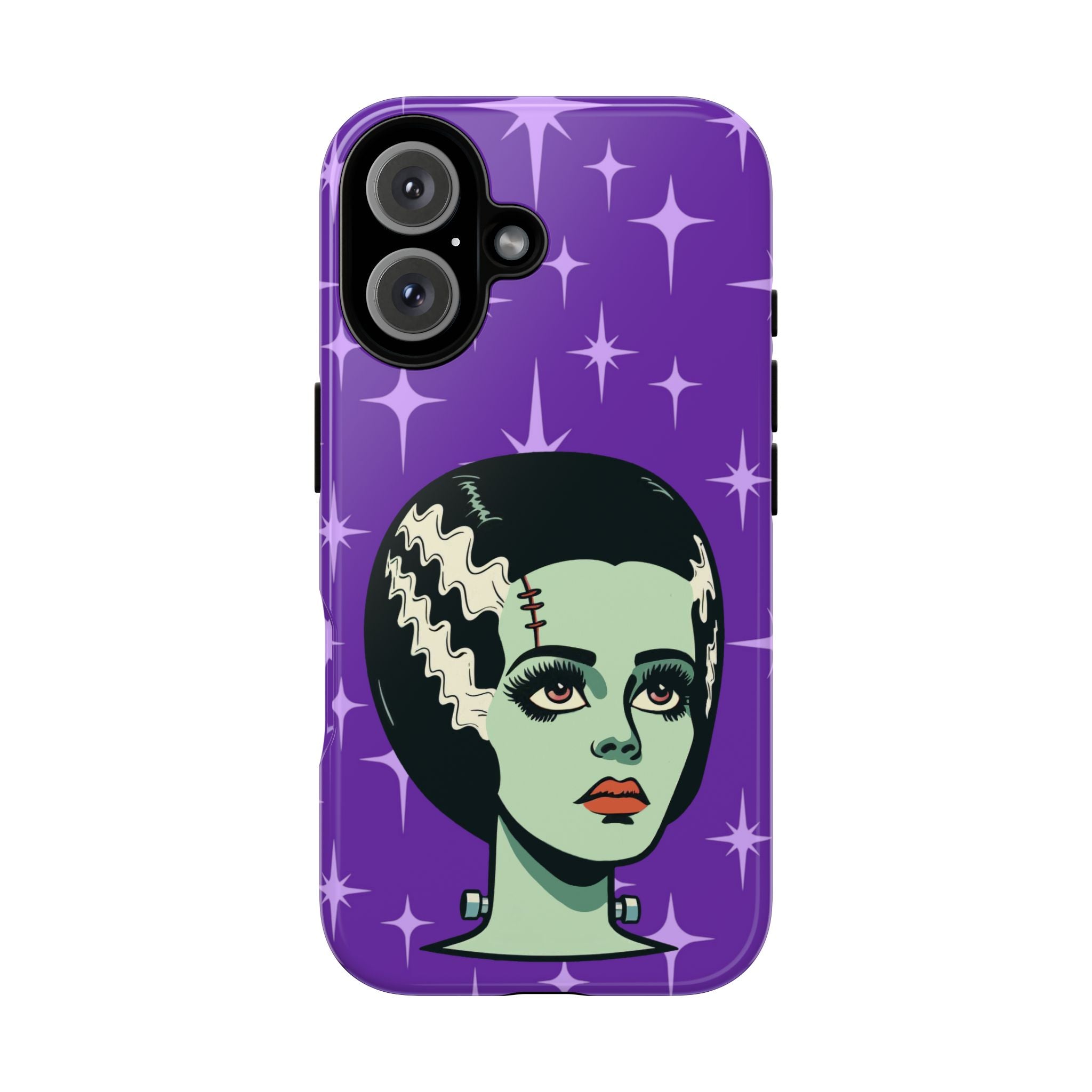 Bride of Frankenstein Retro Mid Mod Horror Buff Purple Halloween Tough Phone Case