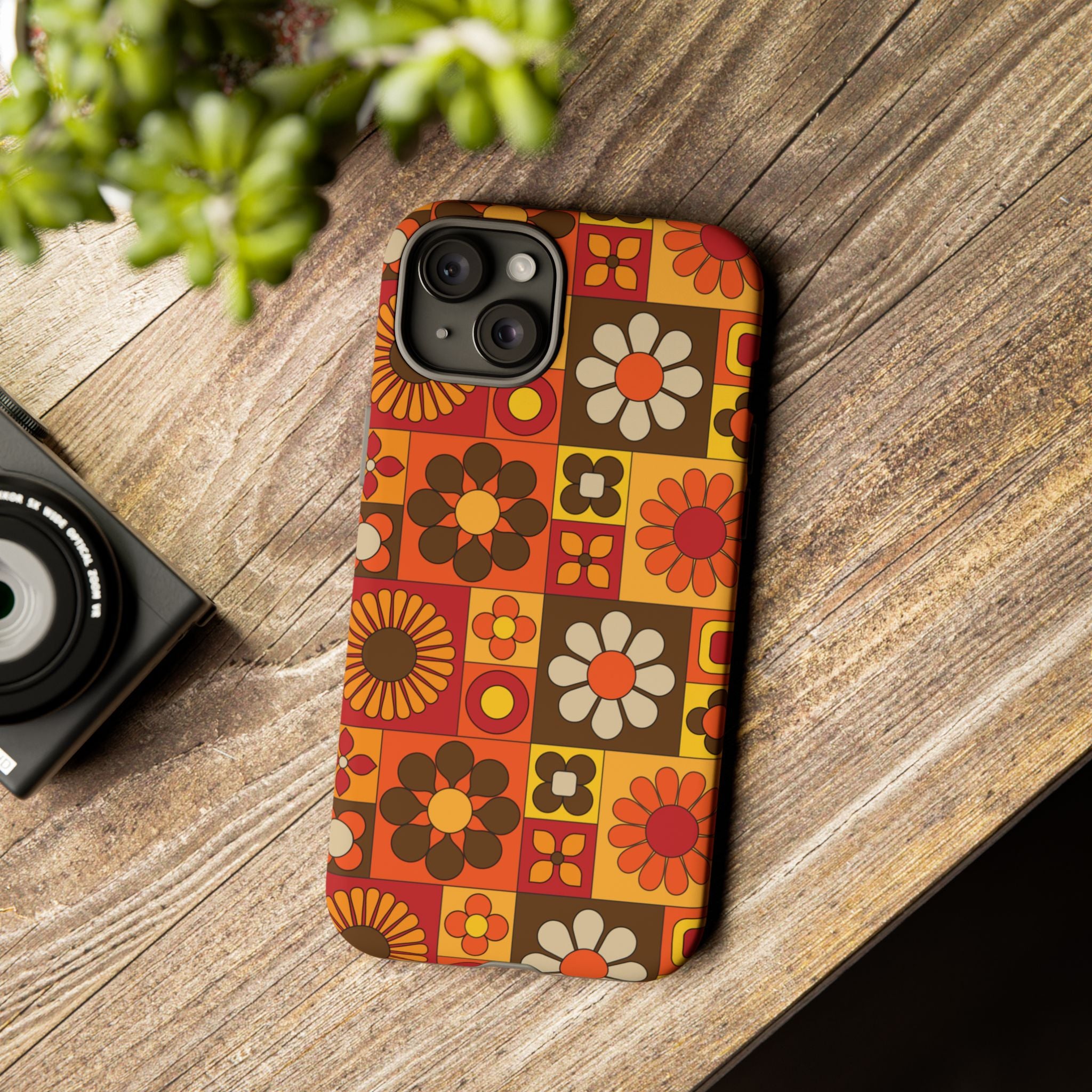 Retro 70s Mid Mod Floral Phone Case | Tough Cases for Flower Lovers