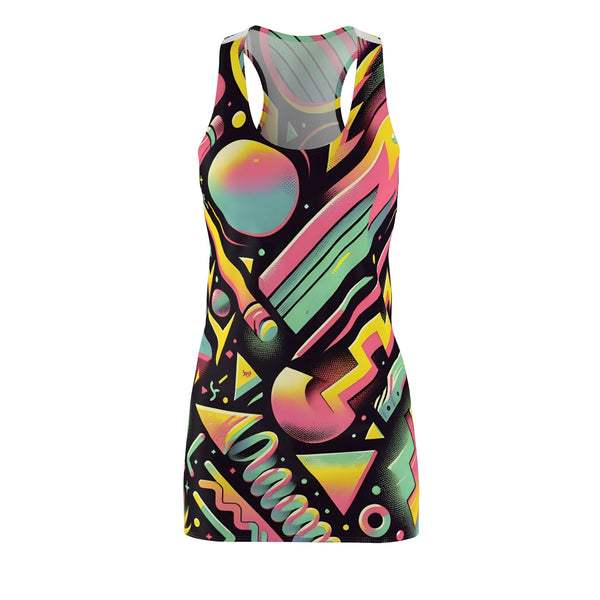80s Party Dress, Fun Retro Women's Racerback Dress