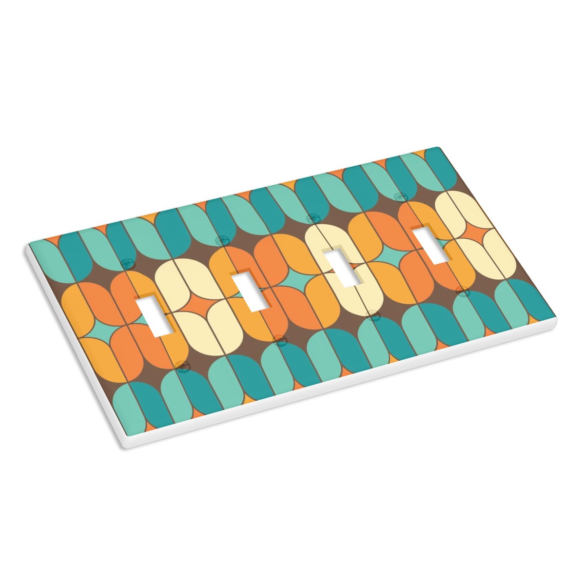 Switch Cover 4-Gang 4 Toggle - Mid Century Modern Gal