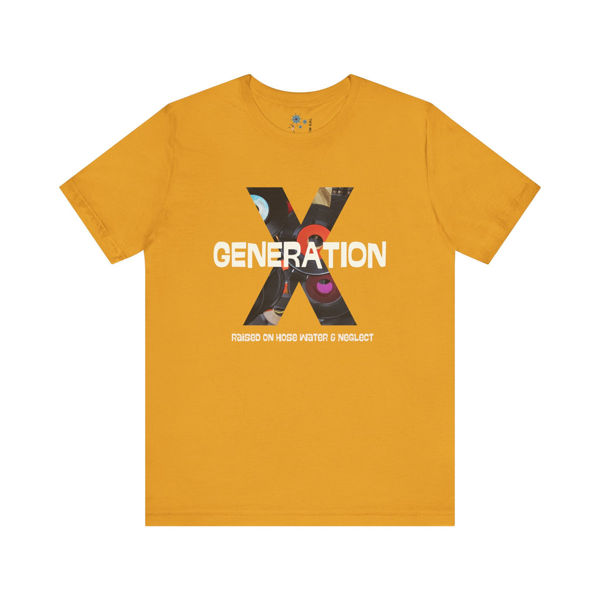 Generation X Retro Tee, Raised On Hose Water And Neglect Unisex Jersey Short Sleeve Tee - Mid Century Modern Gal