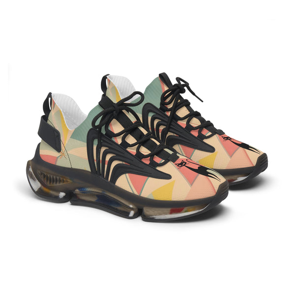 Atomic Retro Footwear, Kitschy Cat Colorful Women's Mesh Sneakers - Stylish & Comfortable Athletic Shoes