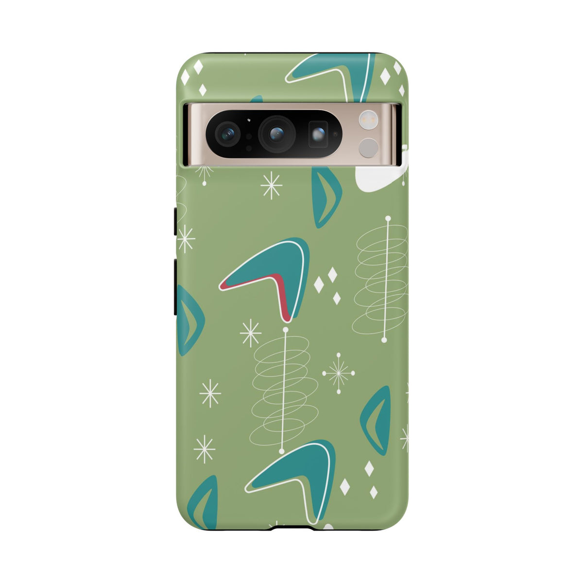 Mid Century Modern Atomic Boomerang, 50s Space Age Tough Phone Case