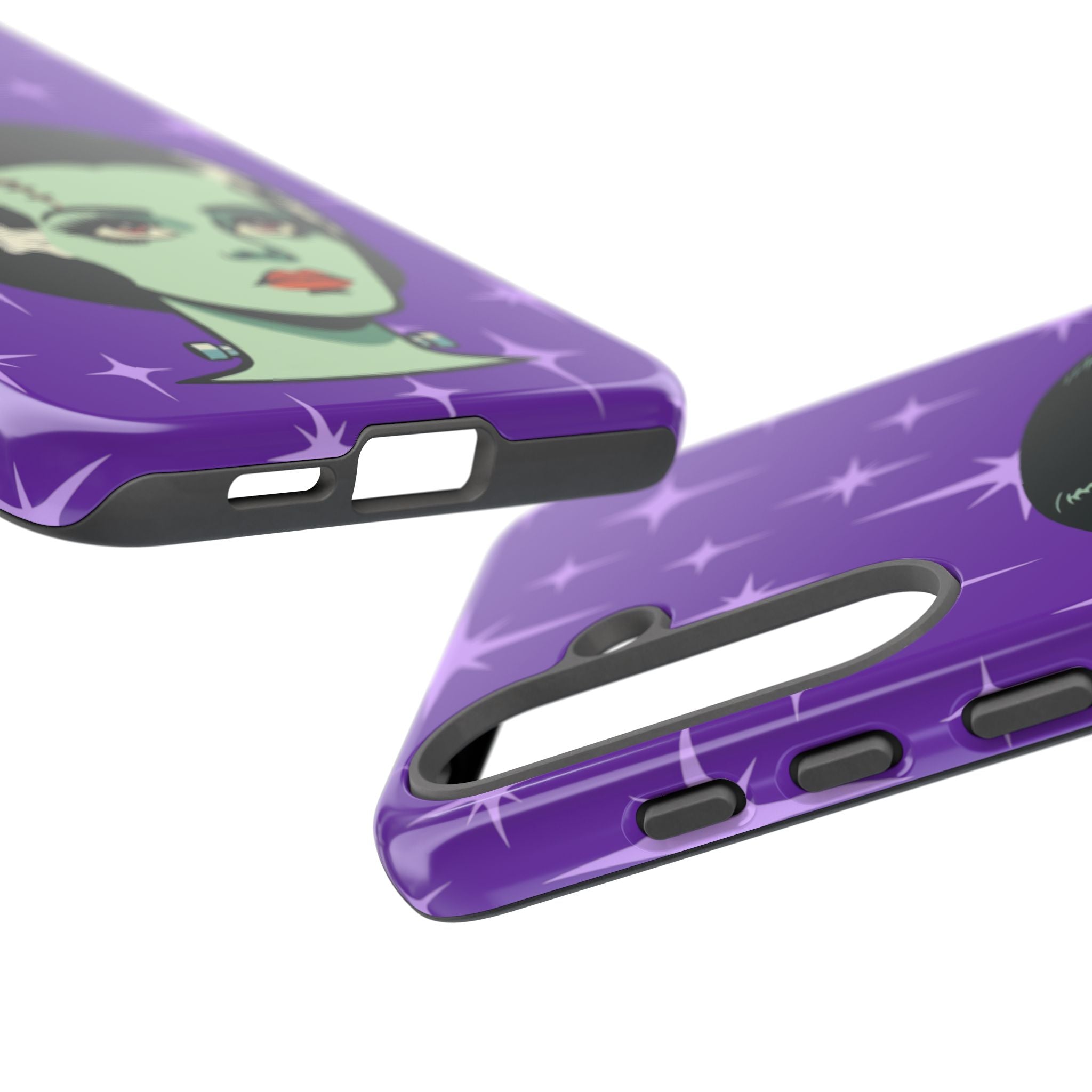 Bride of Frankenstein Retro Mid Mod Horror Buff Purple Halloween Tough Phone Case