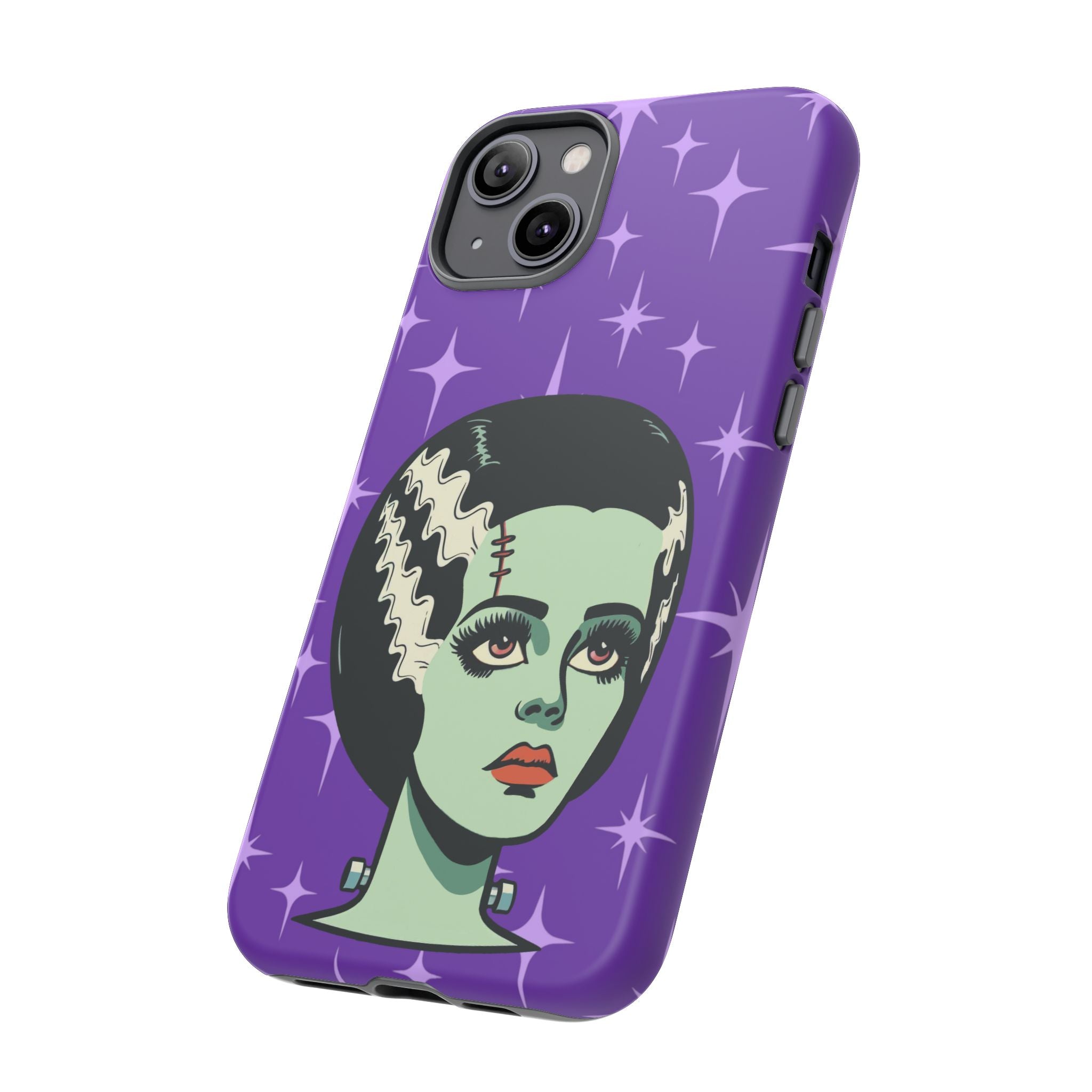 Bride of Frankenstein Retro Mid Mod Horror Buff Purple Halloween Tough Phone Case