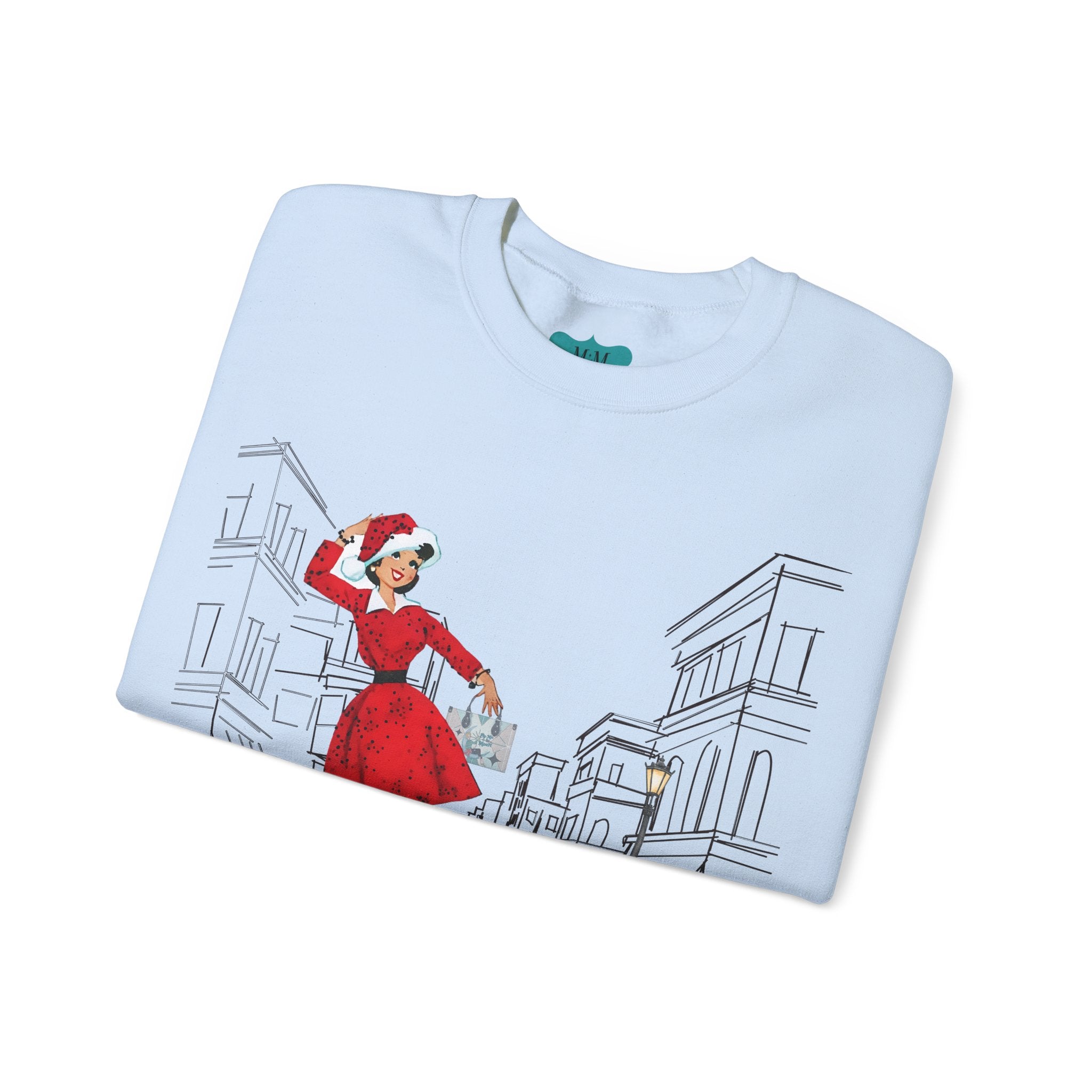 Mid Century Modern Christmas Kitschy Mod Gal Stylish Art Retro Christmas Sweater - Mid Century Modern Gal