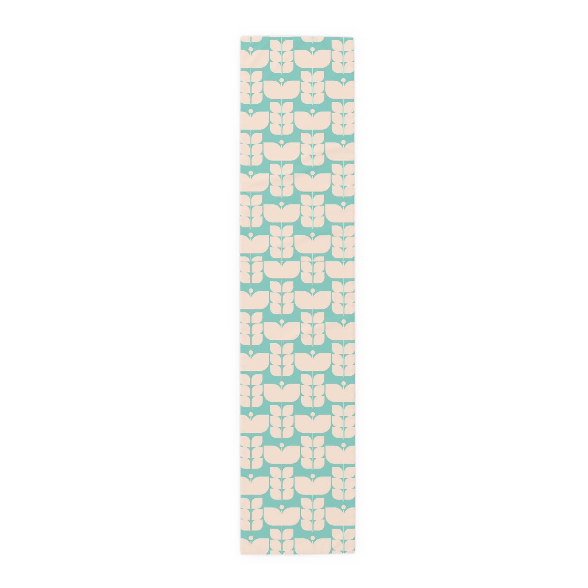 Mid Century Modern Scandi Designed Moder Danish Retro Flower Table Runner - Mid Century Modern Gal