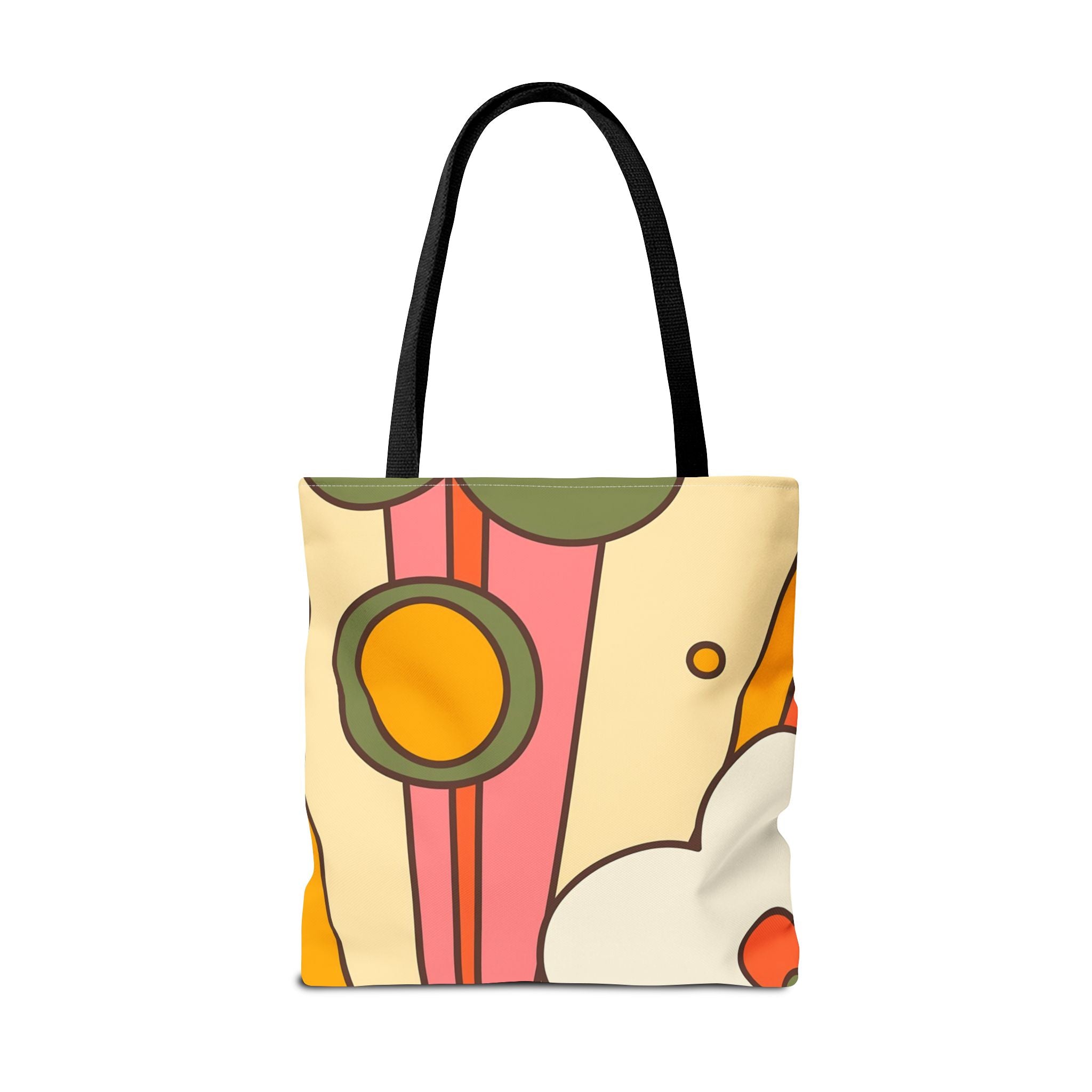 Pickleball Player Lover Tote Bag, Retro Groovy Mod Cat - Mid Century Modern Gal