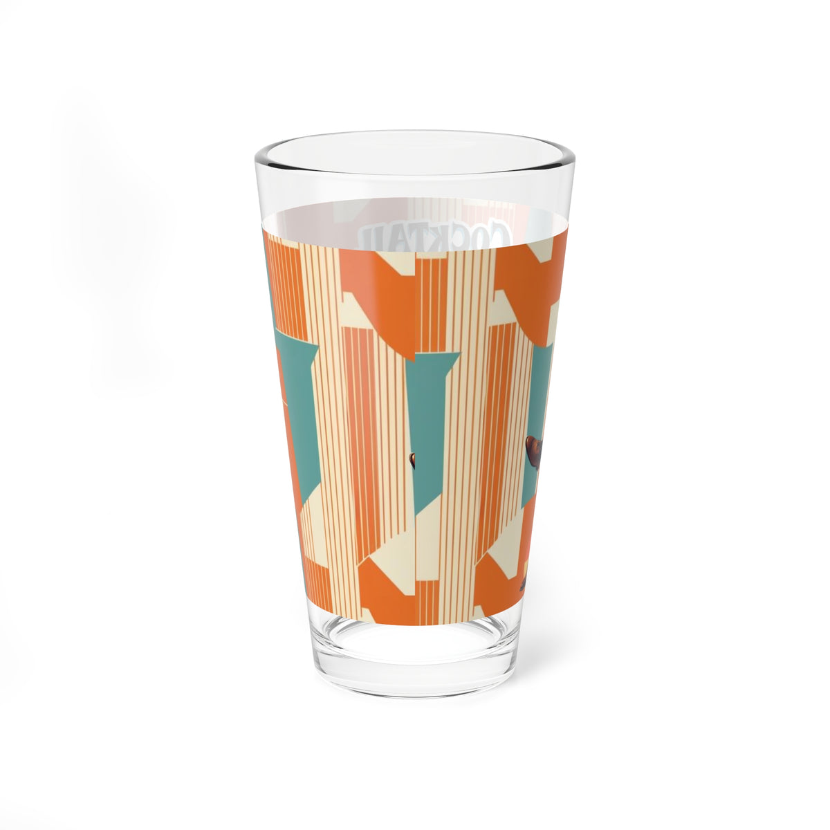 Mid Century Modern Barware Glass, Mod 60s Retro Cocktail Hour Mixing Glass - 16oz Drinkware - Mid Century Modern Gal