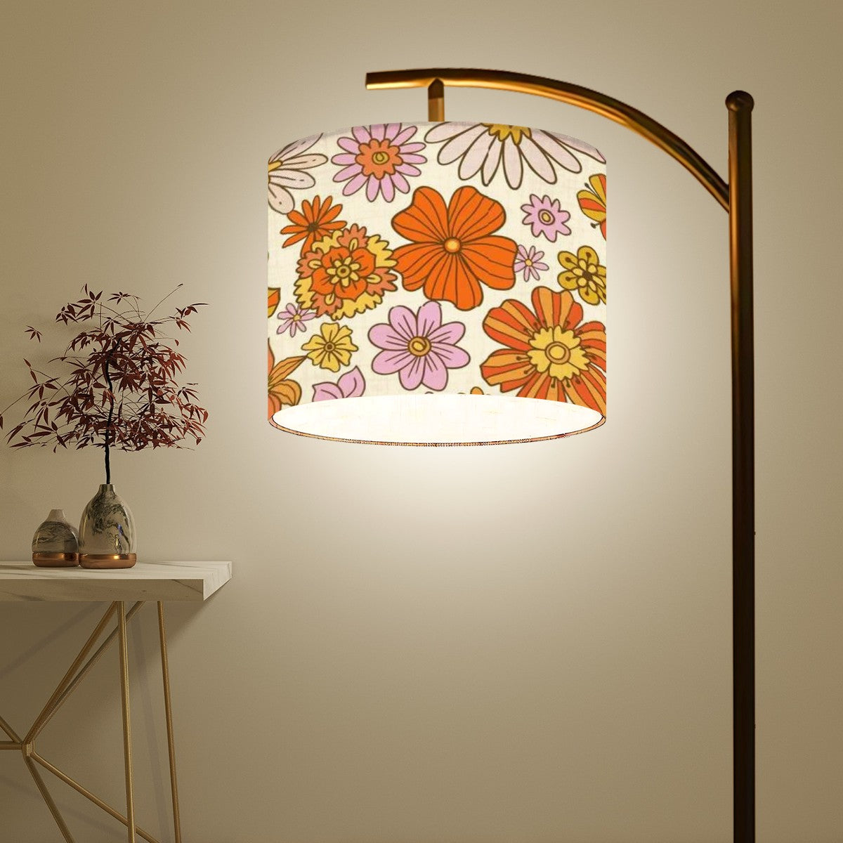 Flower Power Groovy 70s Lamp Shade ONLY - Mid Century Modern Gal