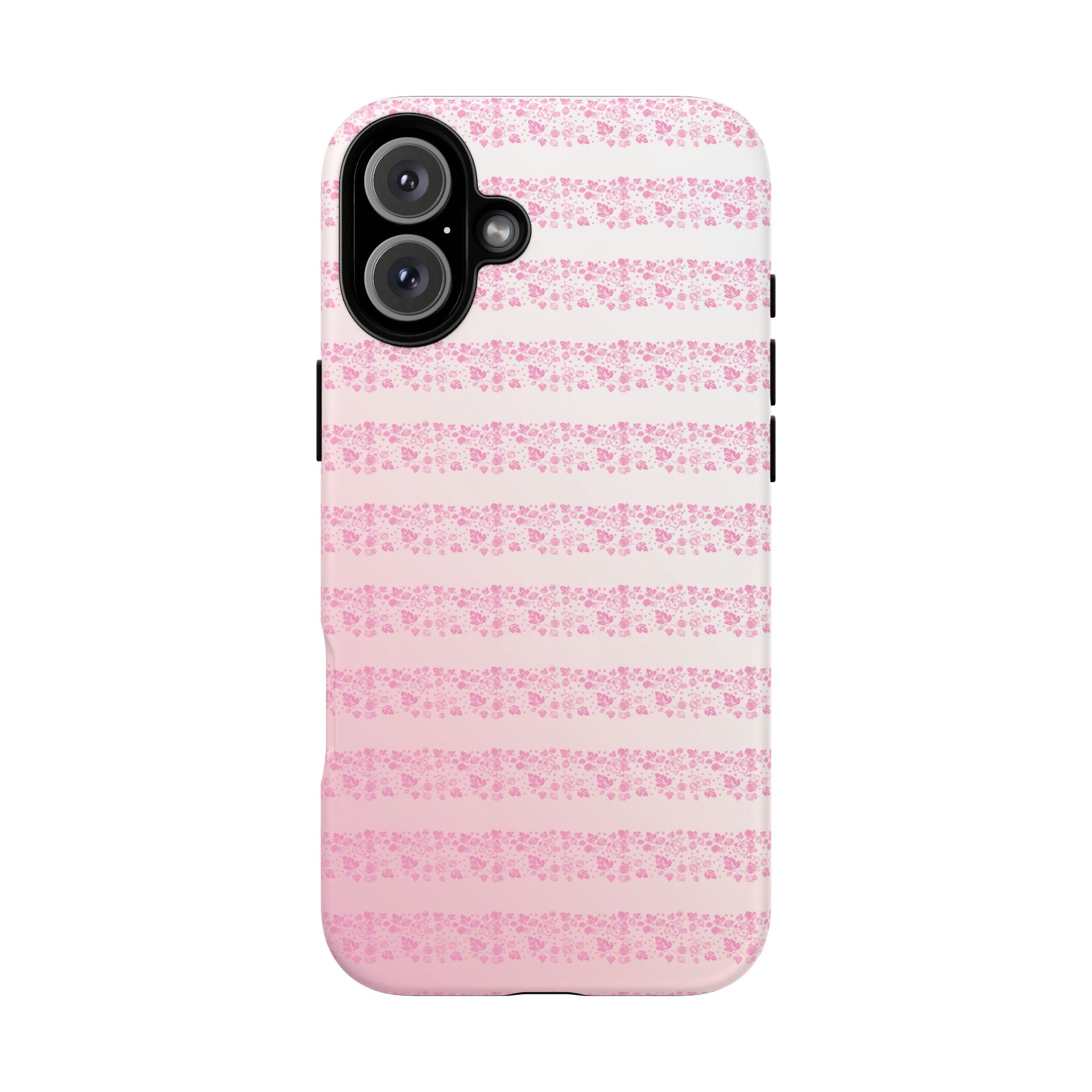 Pink Pyrex Gooseberry Striped Phone Case, Stylish Phone Cover, Tough Protective Case, Cute Cell Phone Case, Trending Gift for Her