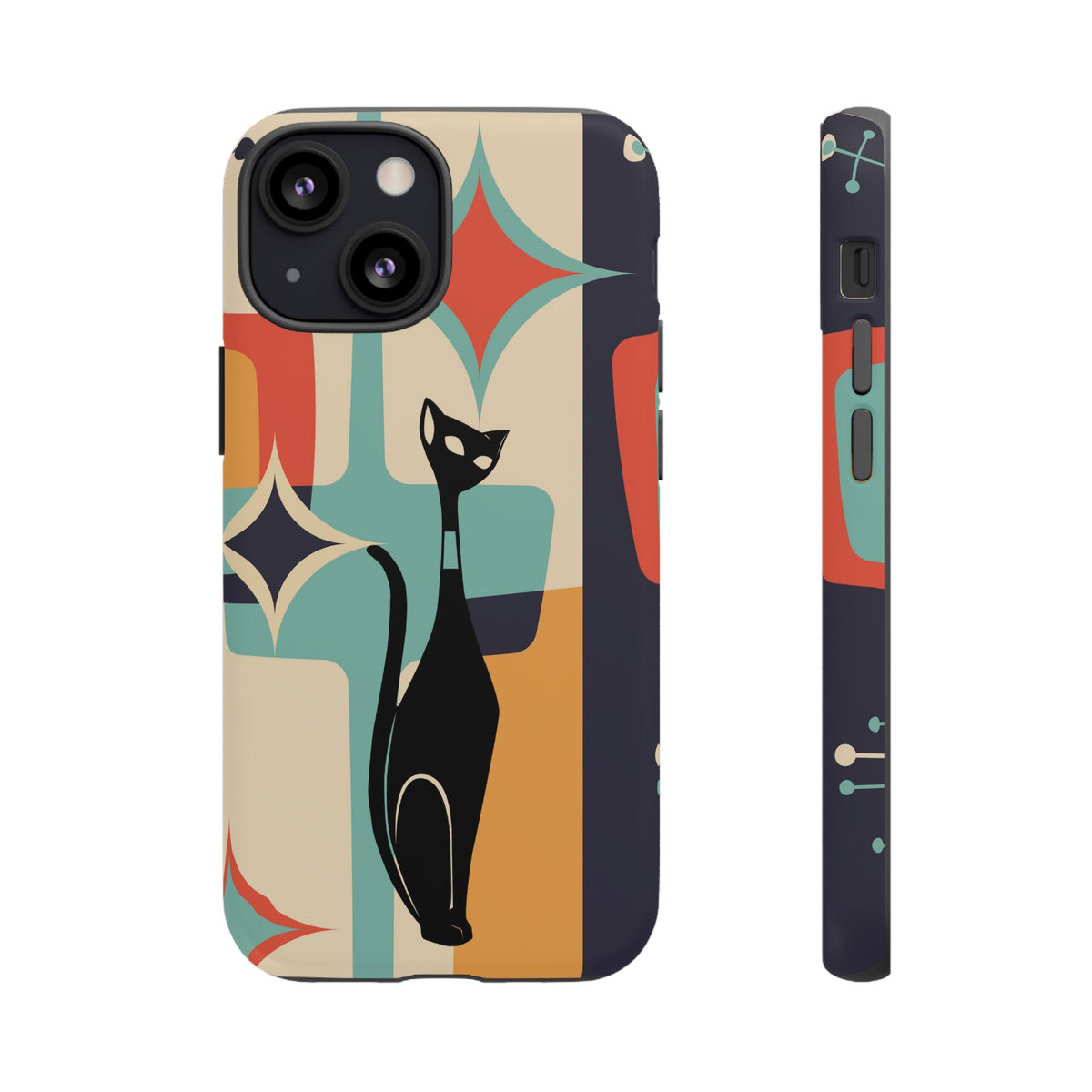Atomic Cat, Sexton Cat, Mid Mod, Retro Geometric, Starburst Tough Phone Cases