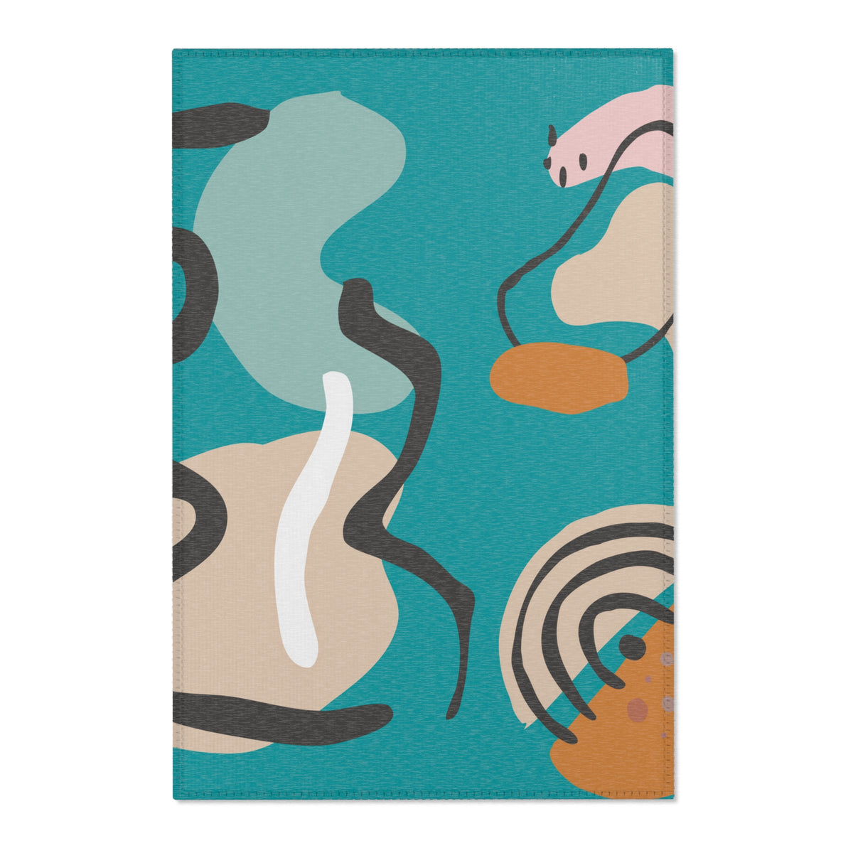Modern Abstract Area Rug - Stylish Décor for Living Spaces - Mid Century Modern Gal