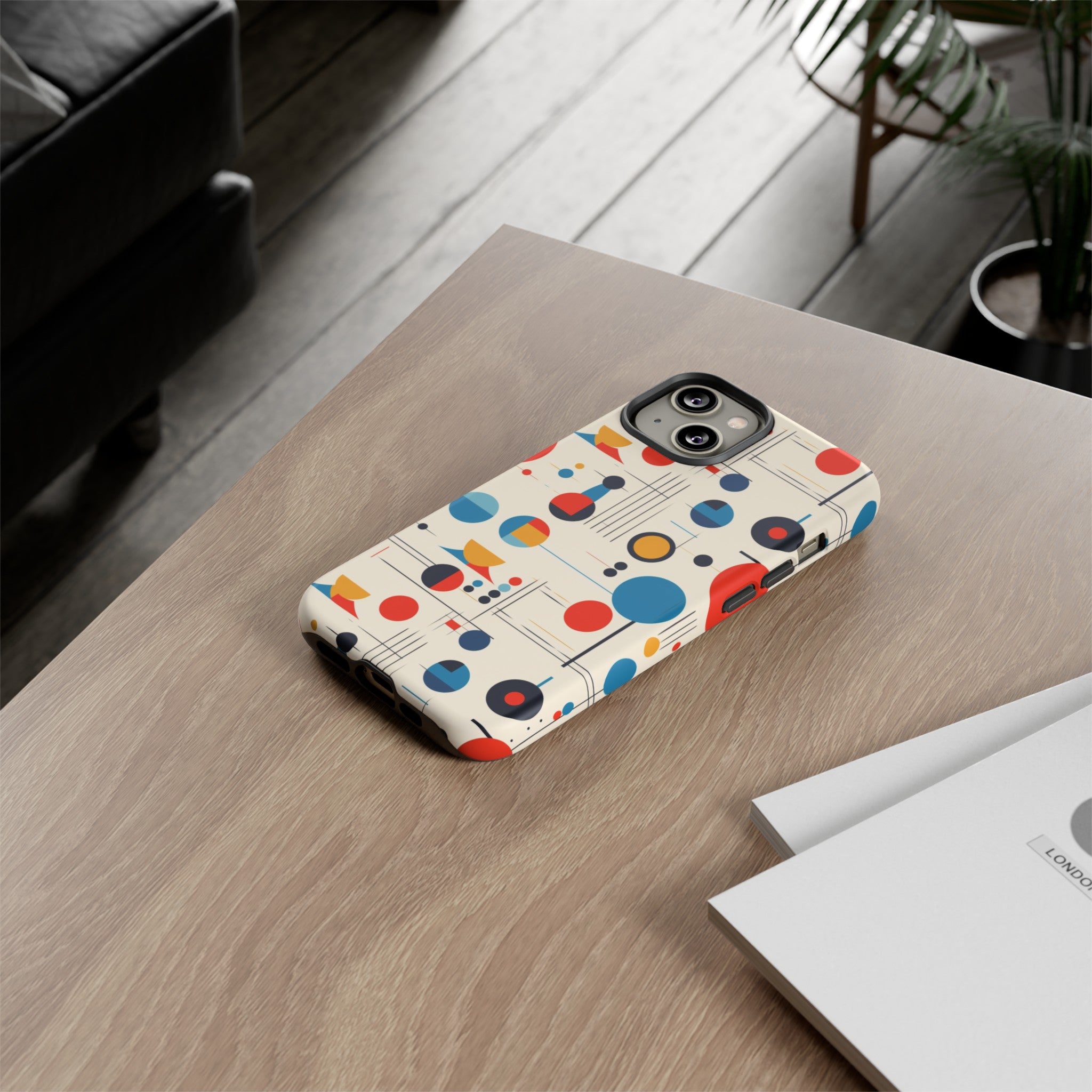Mid Mod Bauhaus Designed iPhone, Samsung, Retro Phone Tough Cases - Mid Century Modern Gal