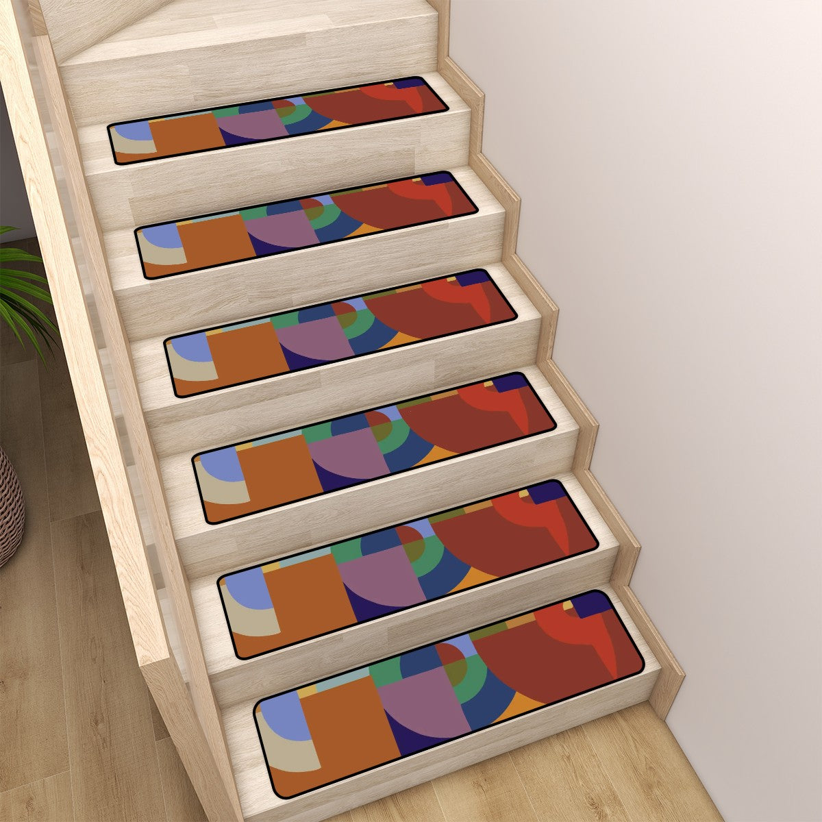 Mid Century Modern Geometric Retro Non Slip Carpet for Stairs Treads - Mid Century Modern Gal