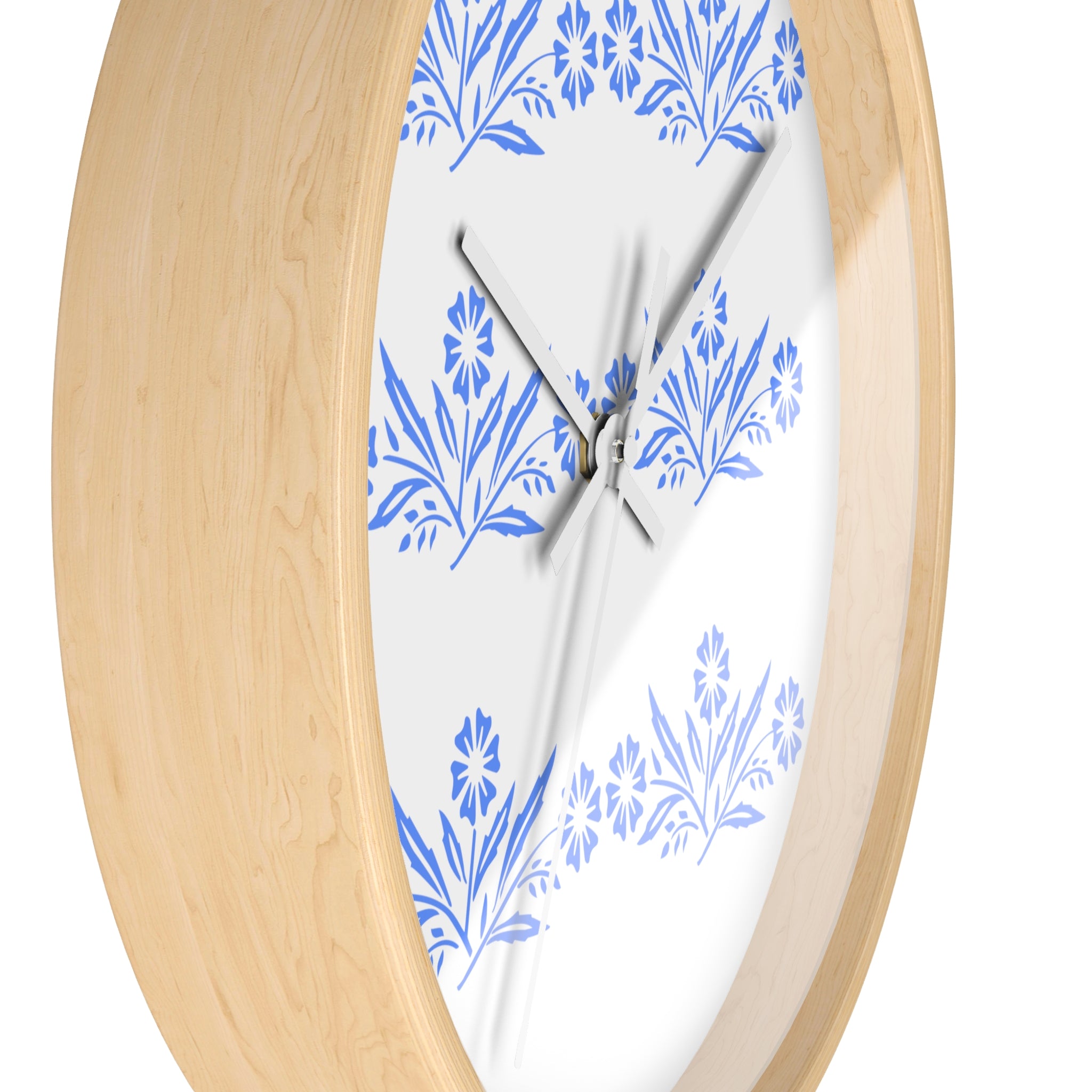Blue Cornflower Corningware Inspired Kitschy Kitchen Wall Clock - Mid Century Modern Gal