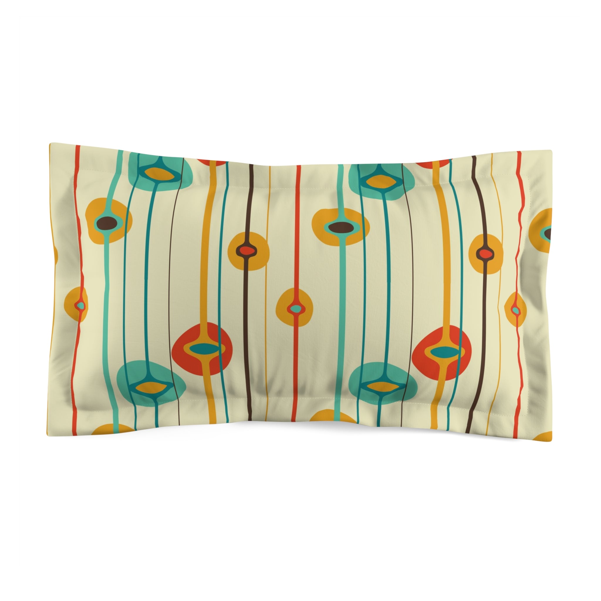 Mid Century Modern Googie Designed, Atomic 50s Pillow Sham - Mid Century Modern Gal