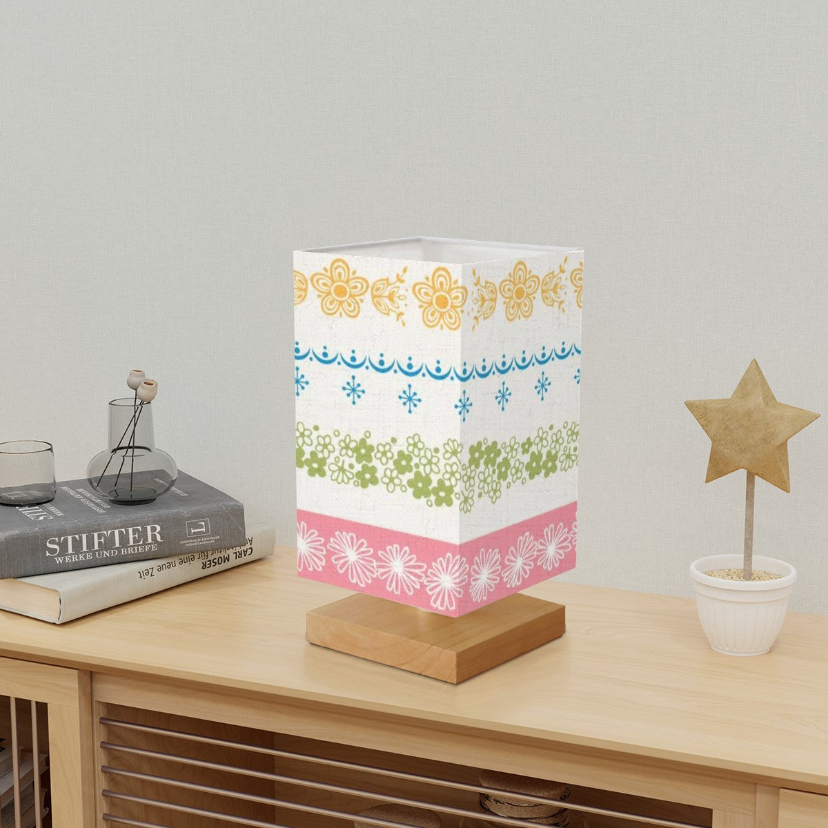 Pyrex Lover Kitschy Mod Kitchen Counter Square Table Lamp - Mid Century Modern Gal