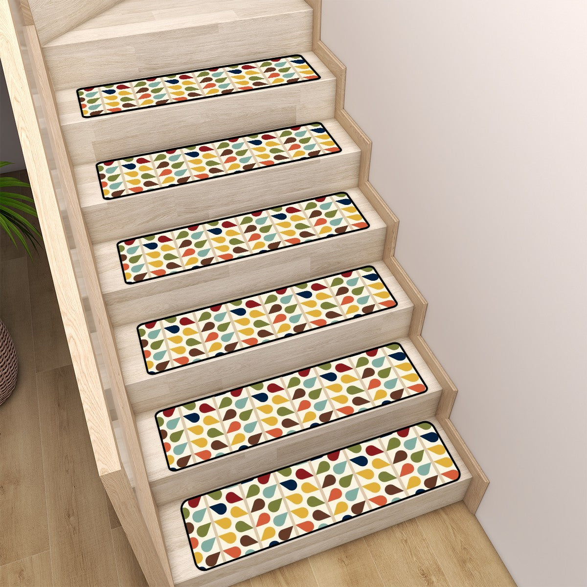 Mid Century Modern Scandinavian Designed Non Slip Carpet for Stairs Treads - Mid Century Modern Gal