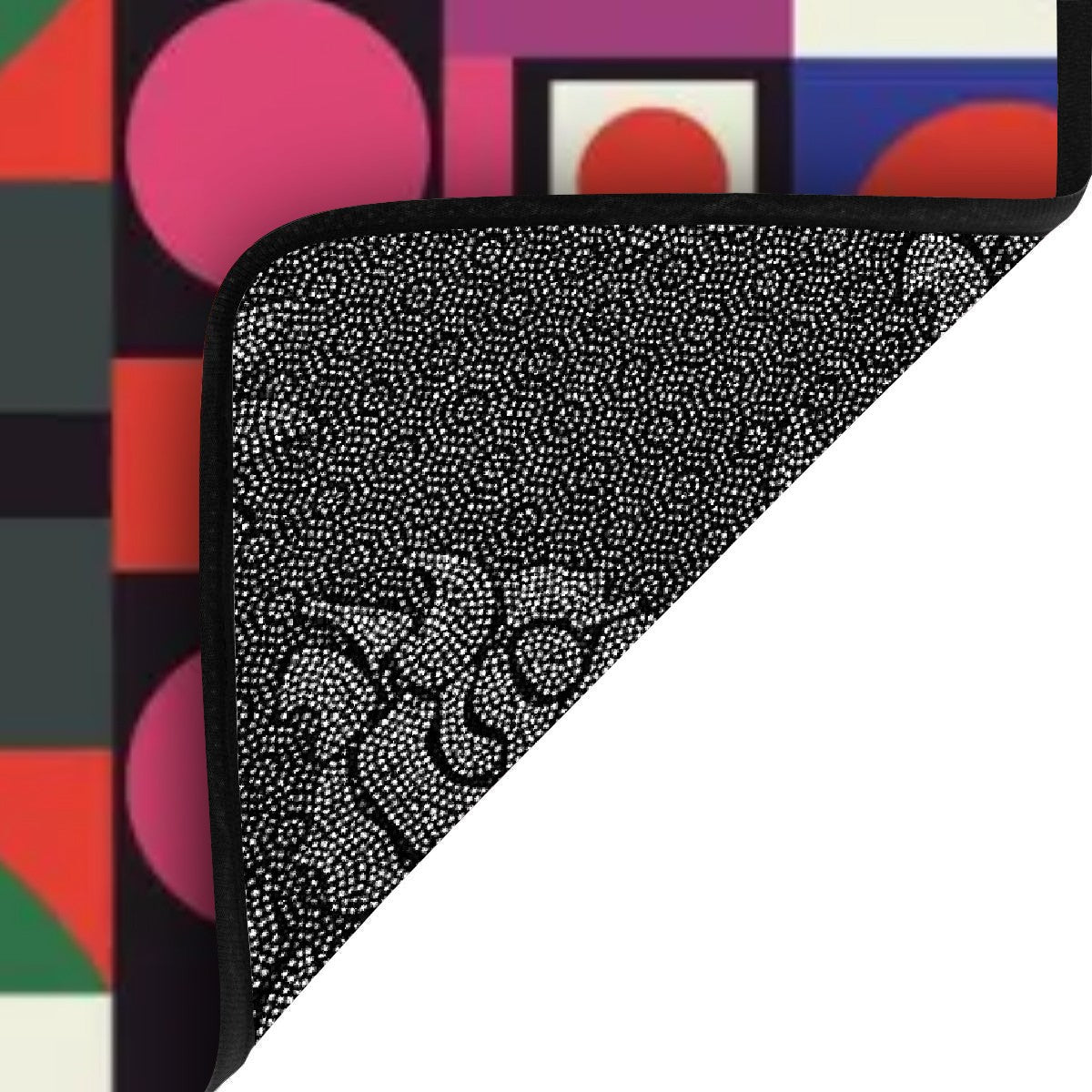 Mid Century Modern Bauhaus Geometric Red, Green Black, Mod Non Slip Carpet for Stairs Treads - Mid Century Modern Gal