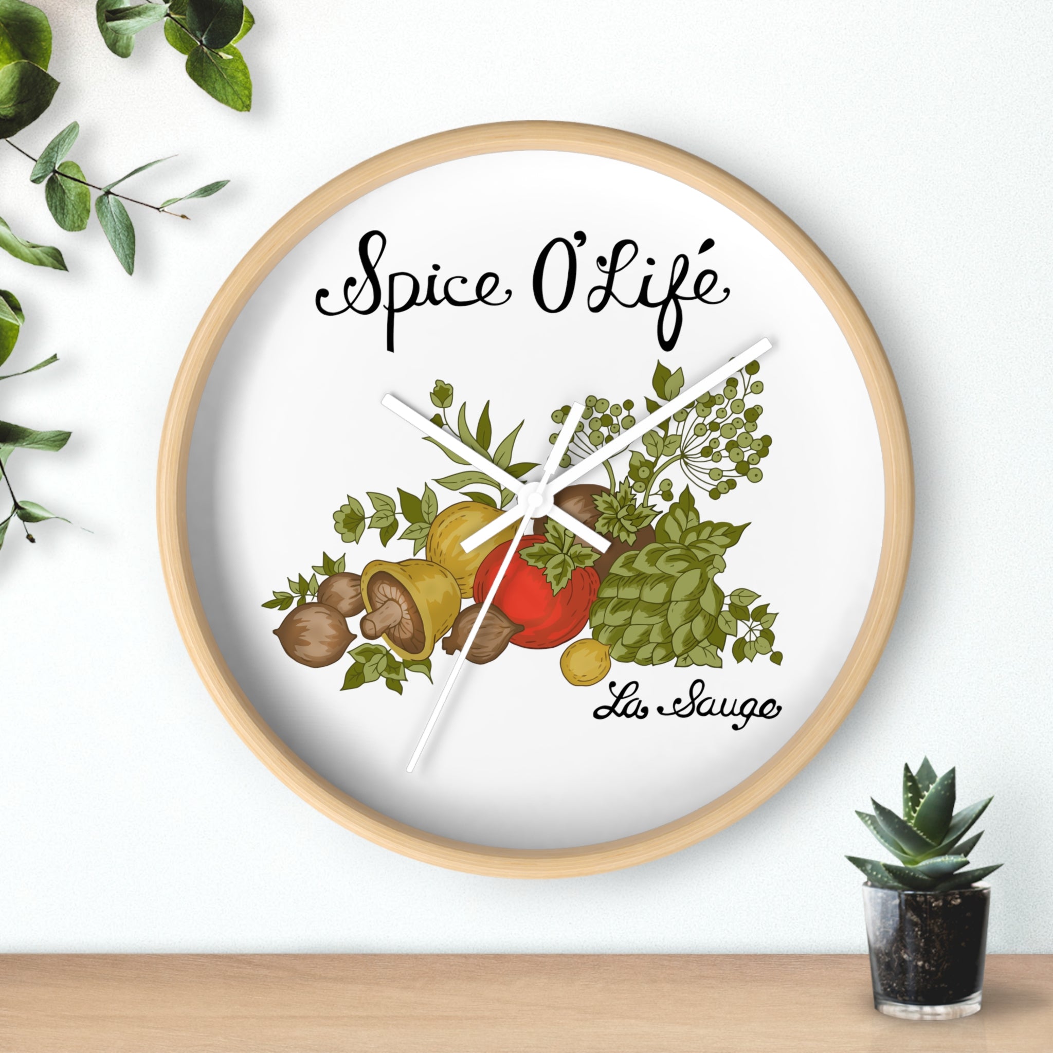 70s Spice Of Life Corningware Inspired Kitschy Mod Retro Wall Clock - Mid Century Modern Gal