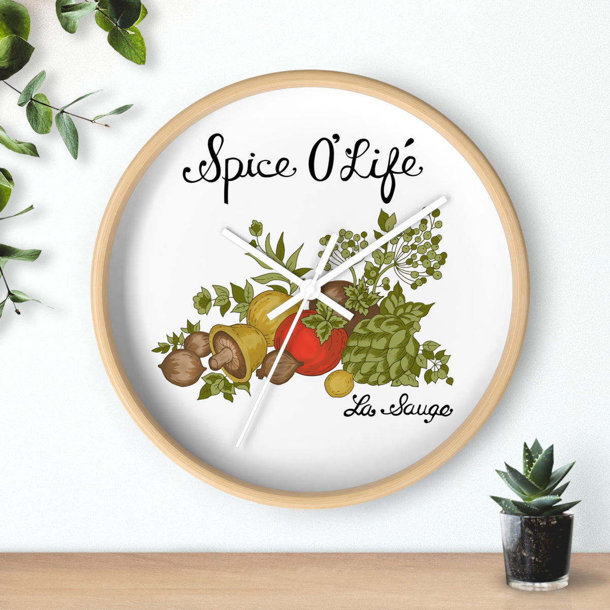 70s Spice Of Life Corningware Inspired Kitschy Mod Retro Wall Clock - Mid Century Modern Gal