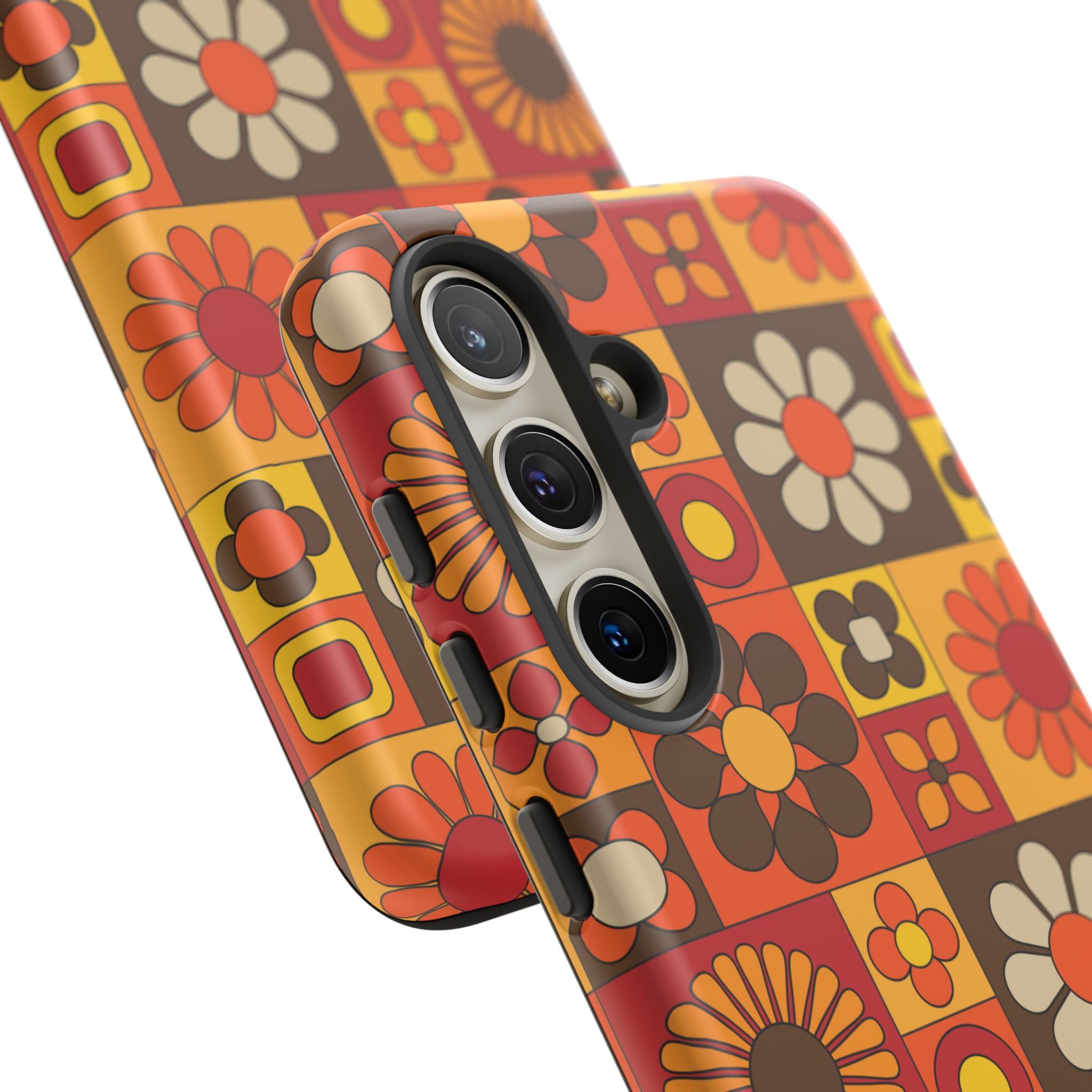 Retro 70s Mid Mod Floral Phone Case | Tough Cases for Flower Lovers